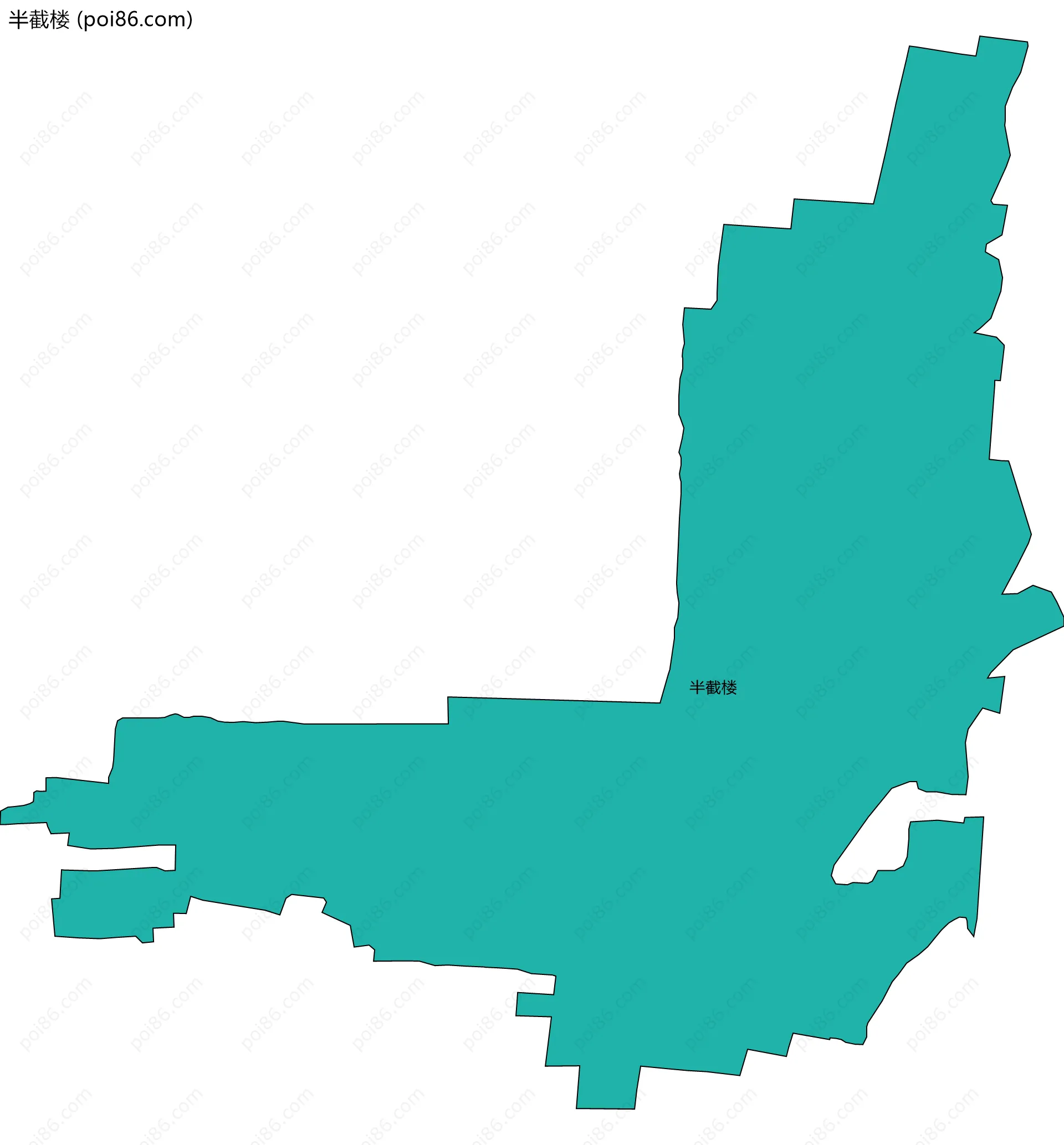 半截楼边界地图