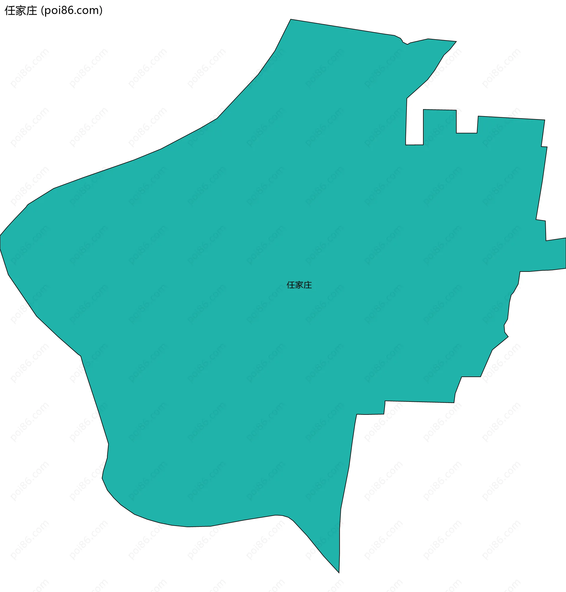 任家庄边界地图