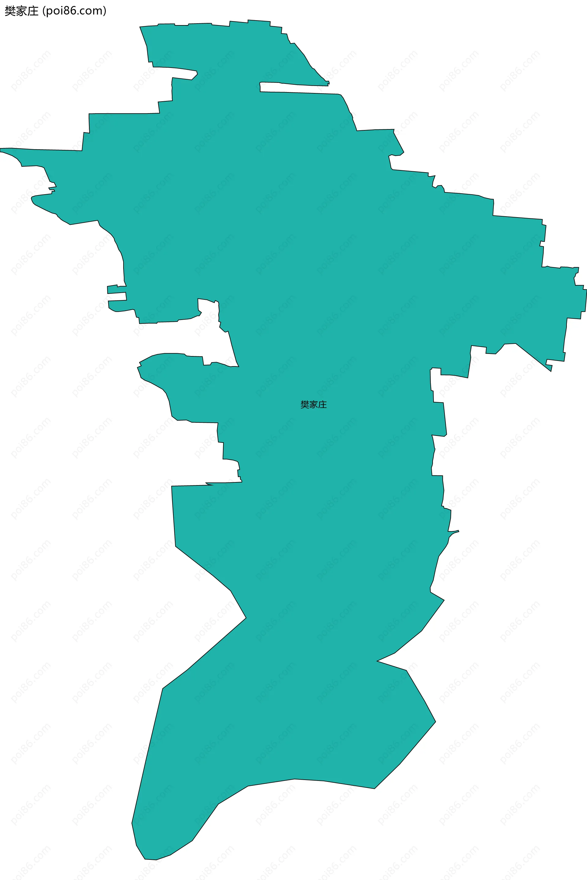 樊家庄边界地图