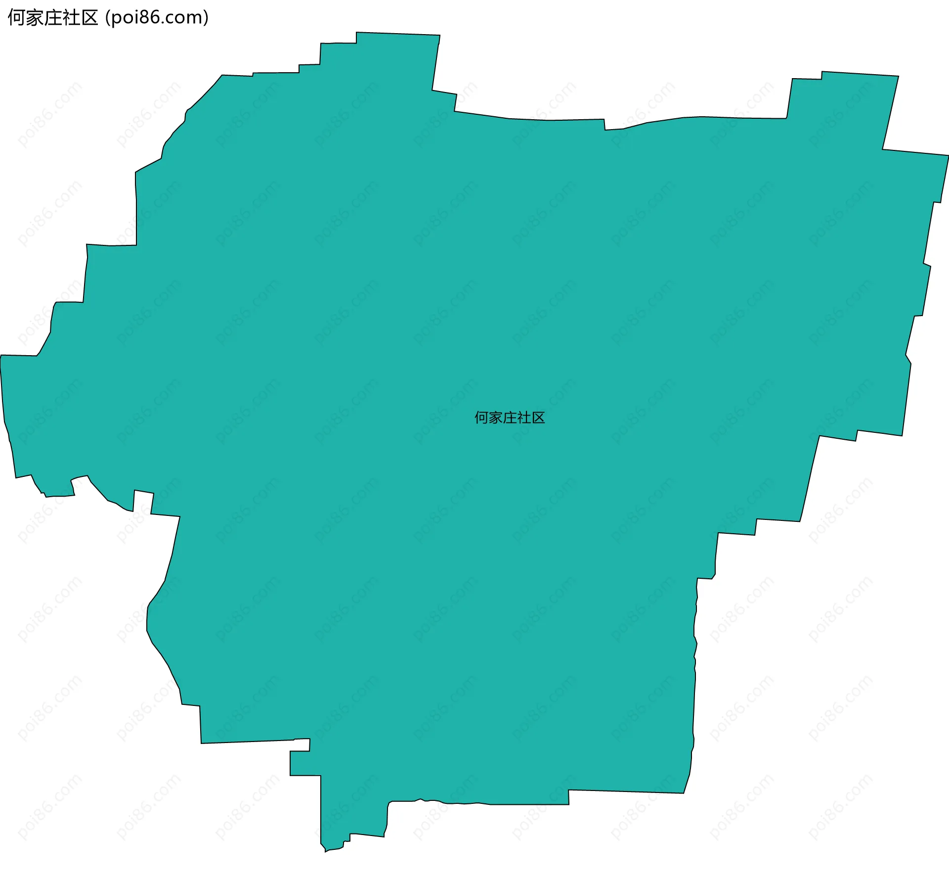 何家庄社区边界地图