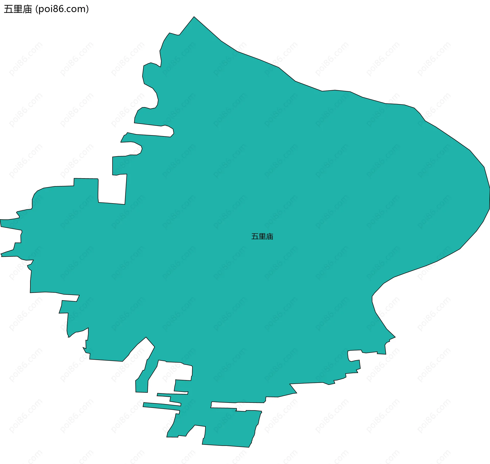 五里庙边界地图