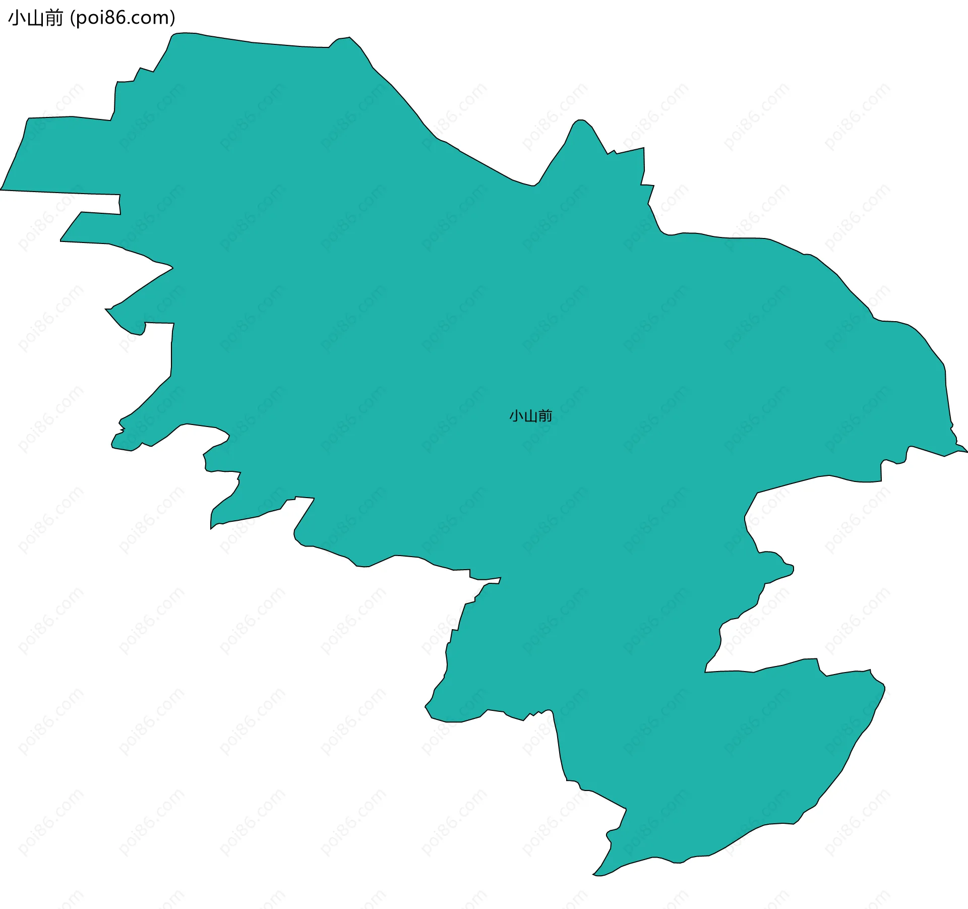 小山前边界地图
