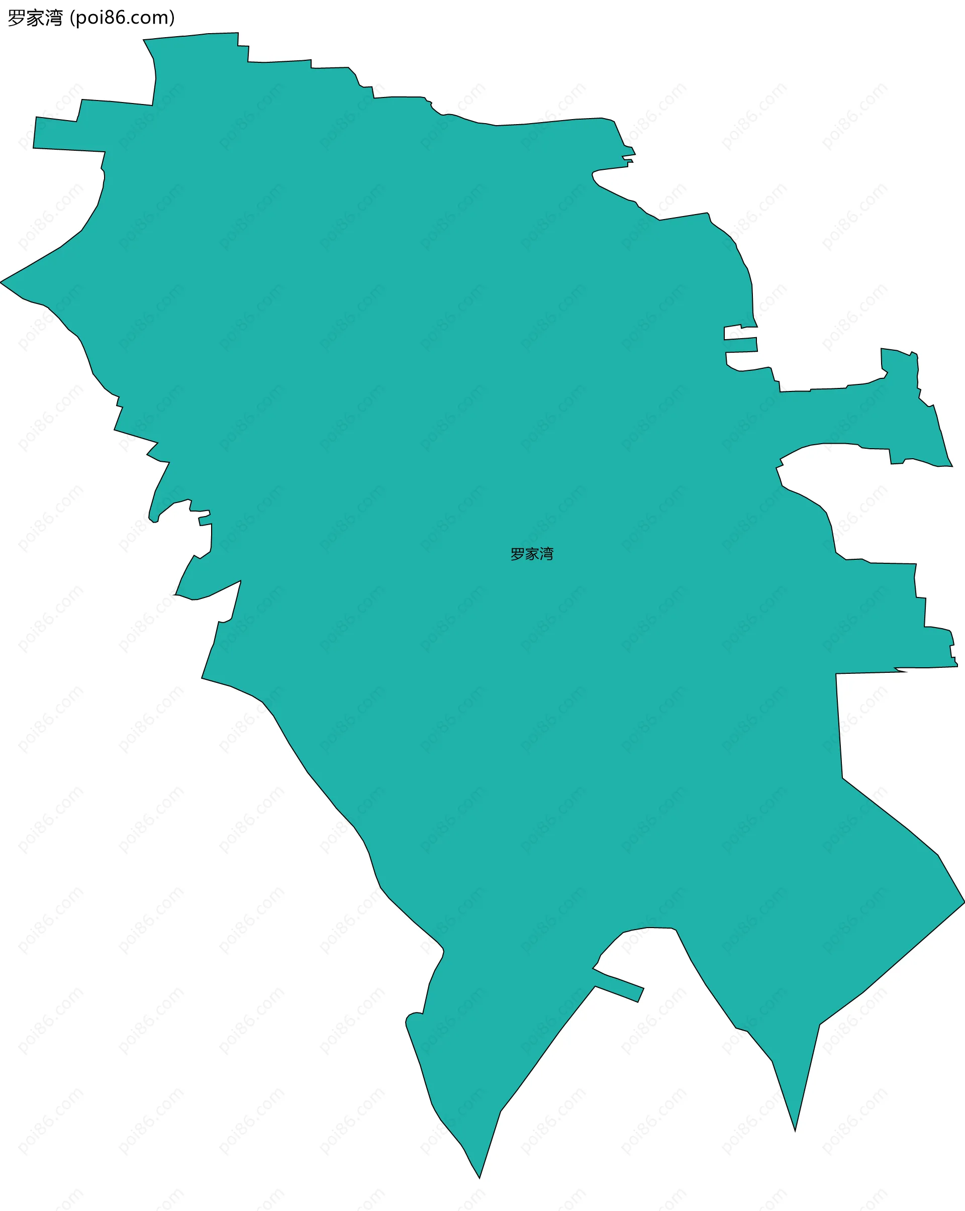 罗家湾边界地图