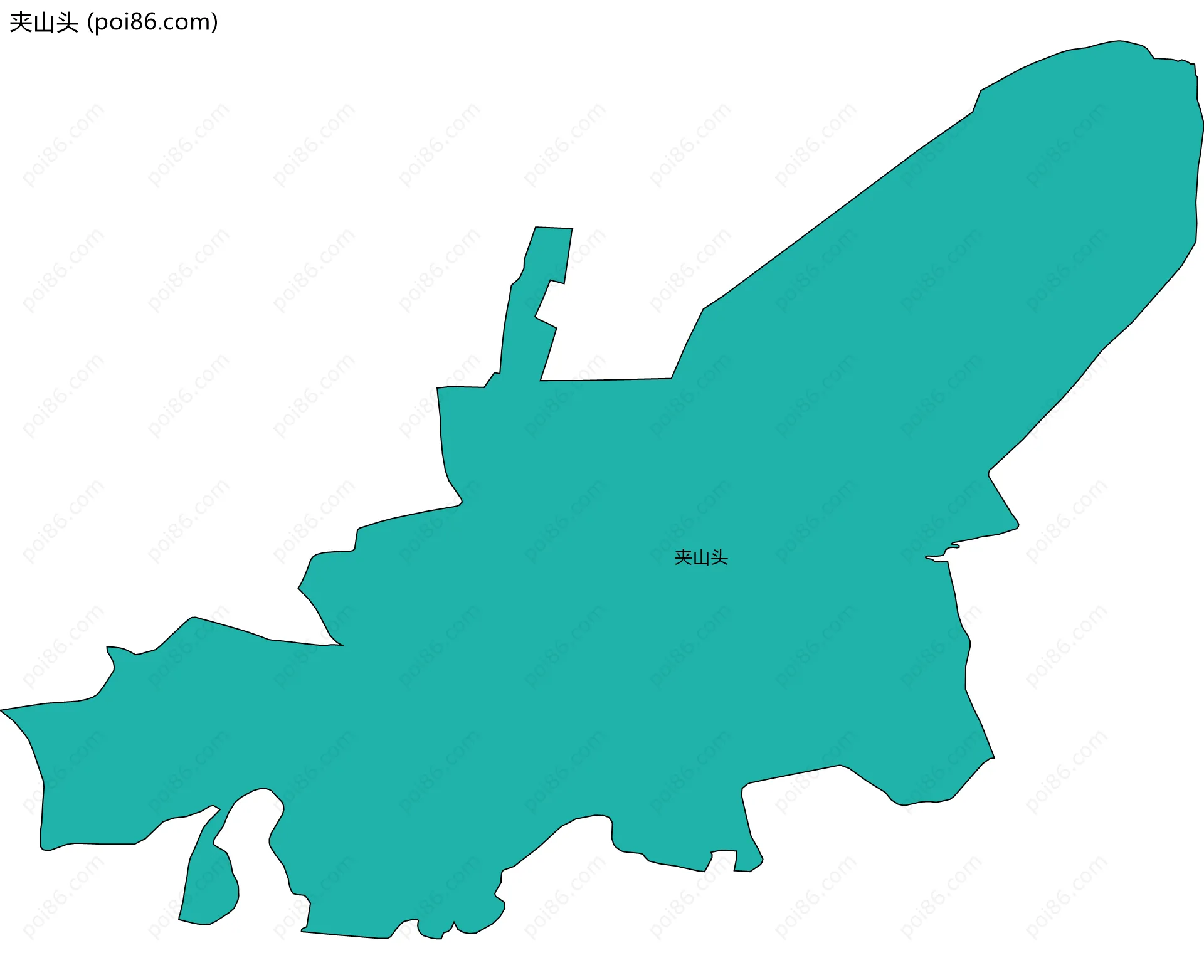夹山头边界地图