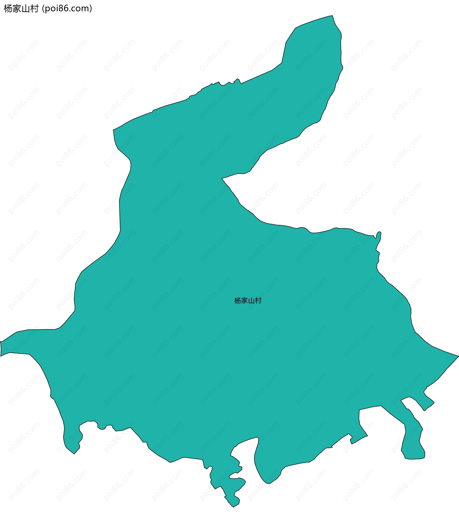 杨家山村边界地图