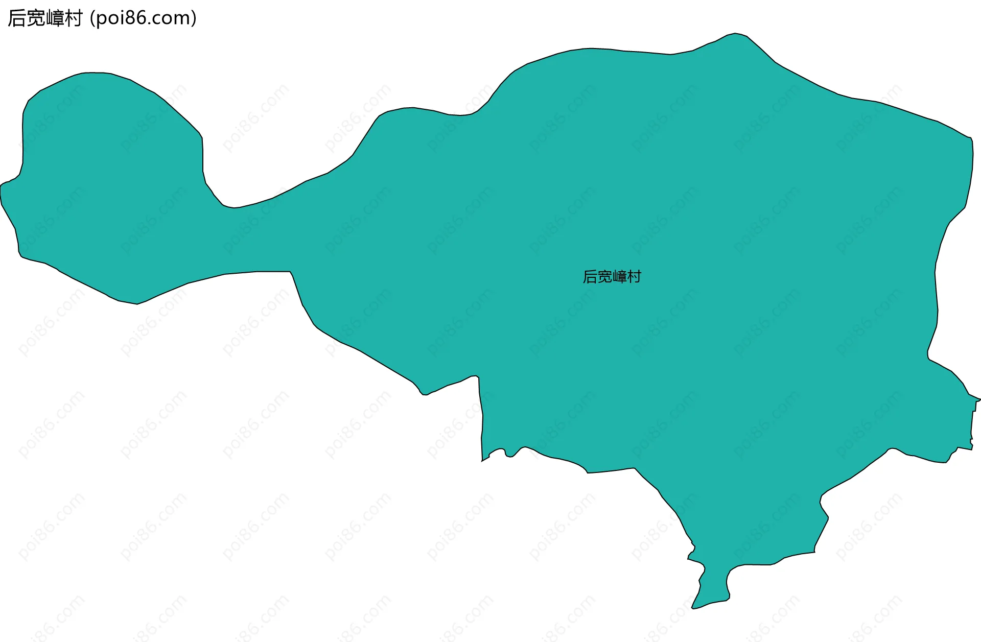 后宽嶂村边界地图