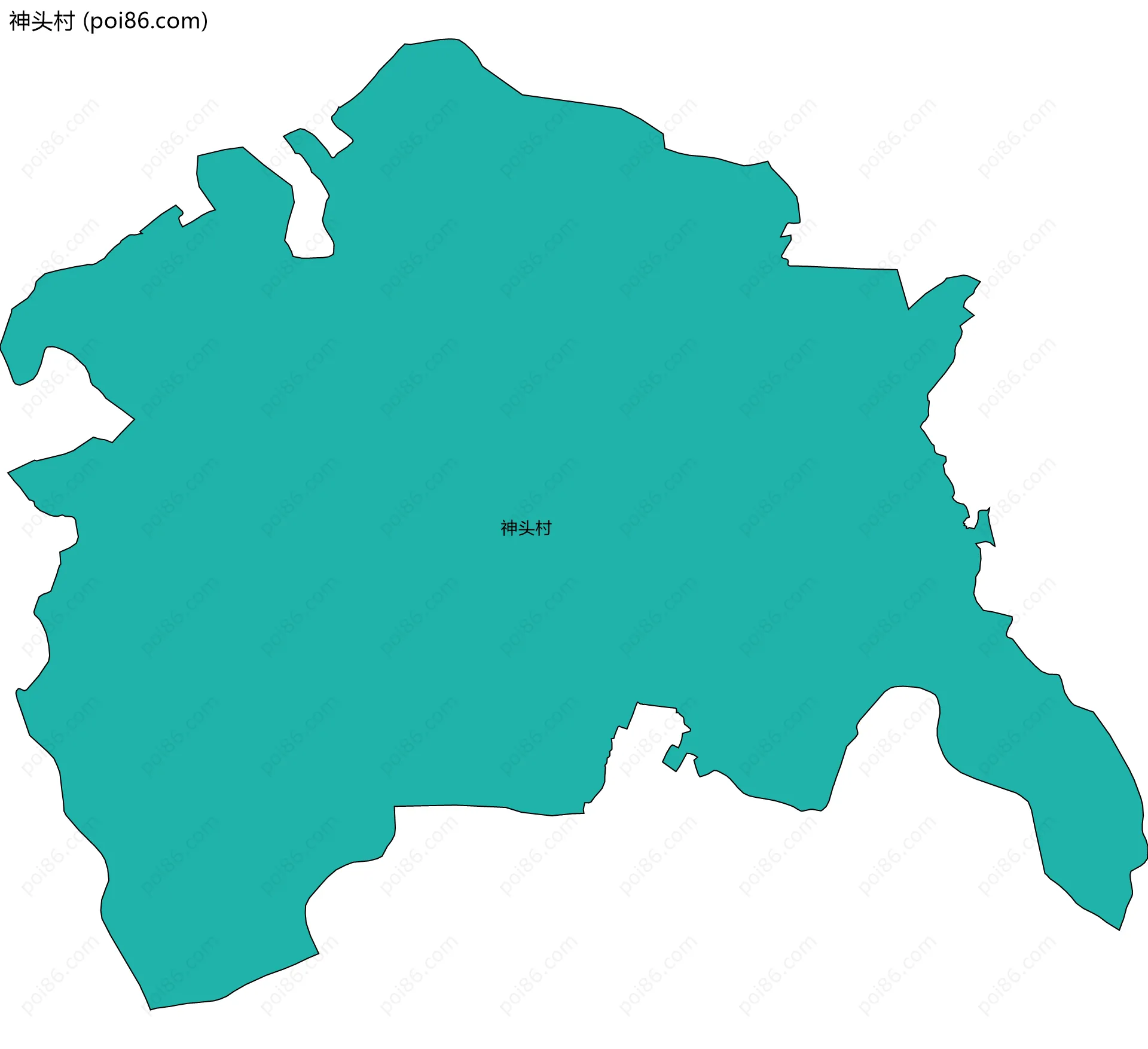 神头村边界地图