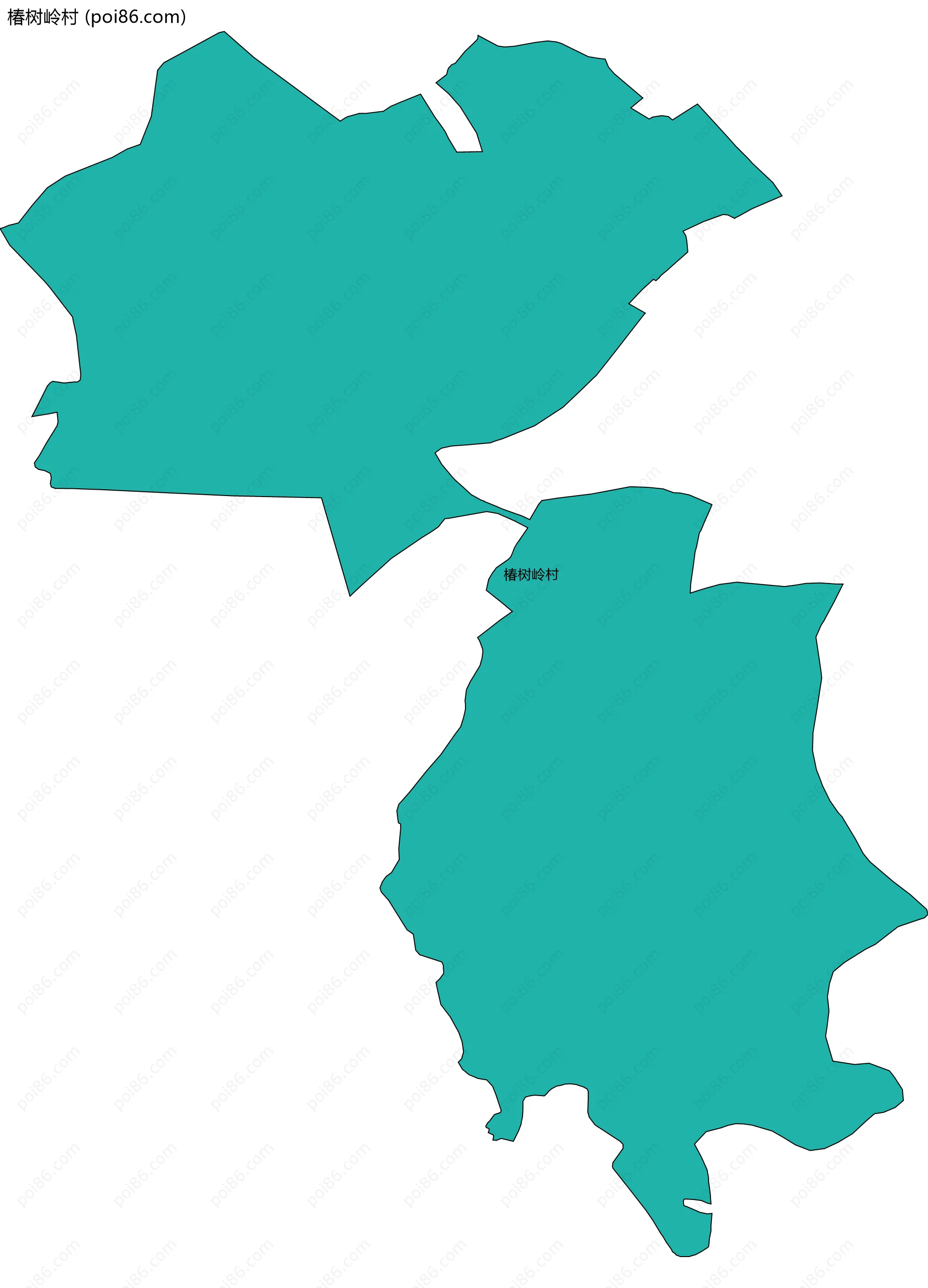 椿树岭村边界地图