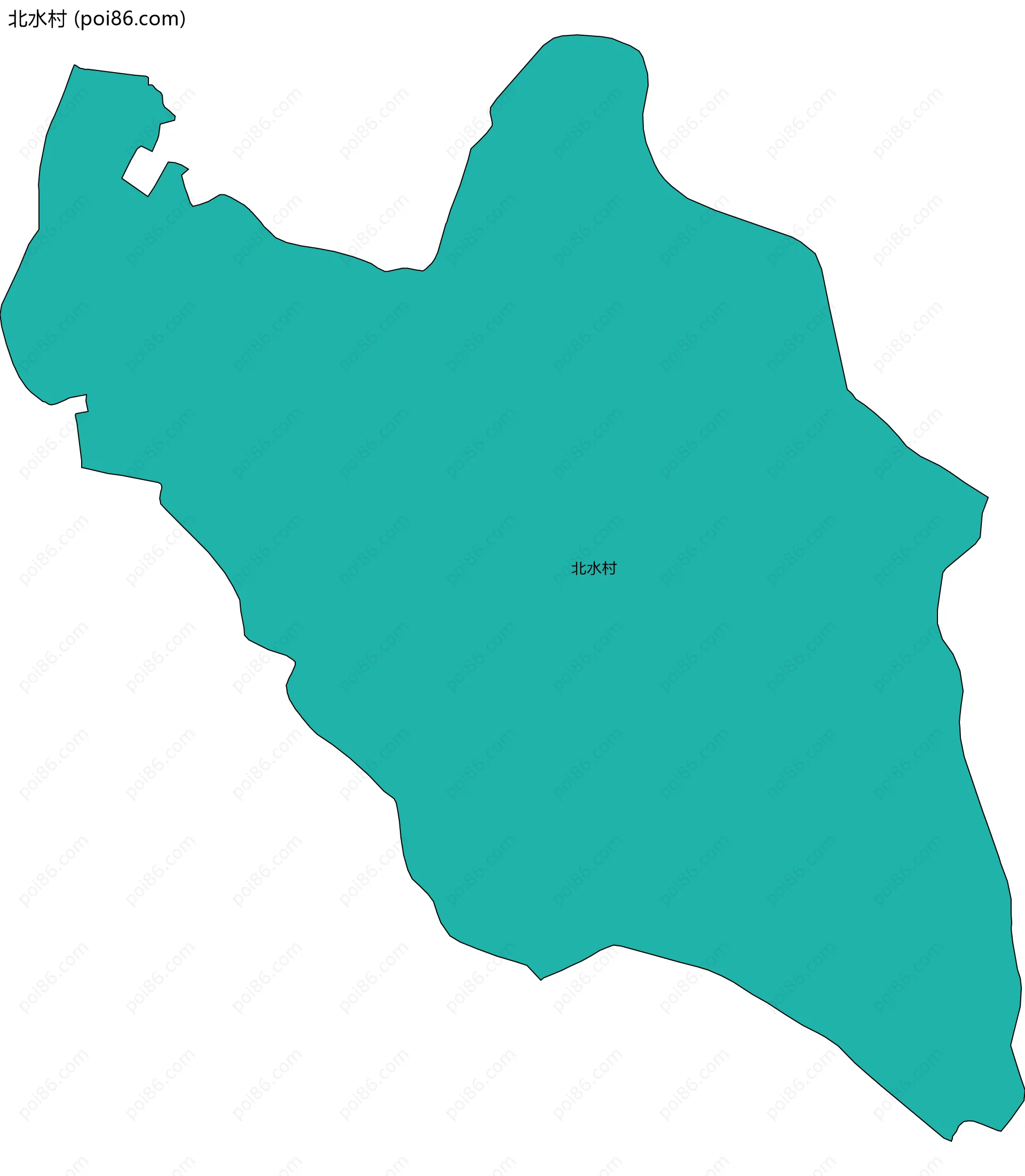 北水村边界地图