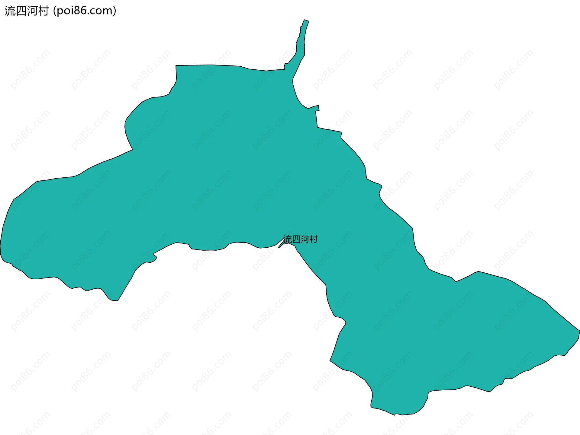 流四河村边界地图