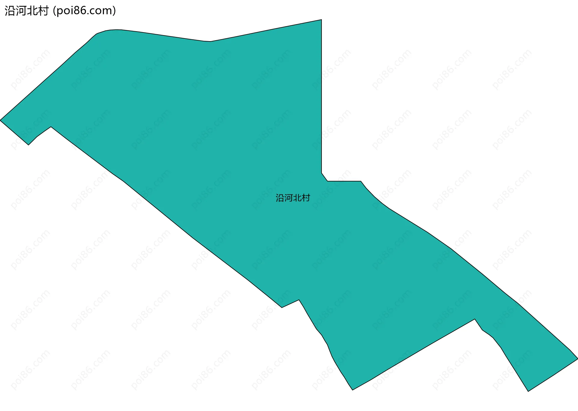 沿河北村边界地图