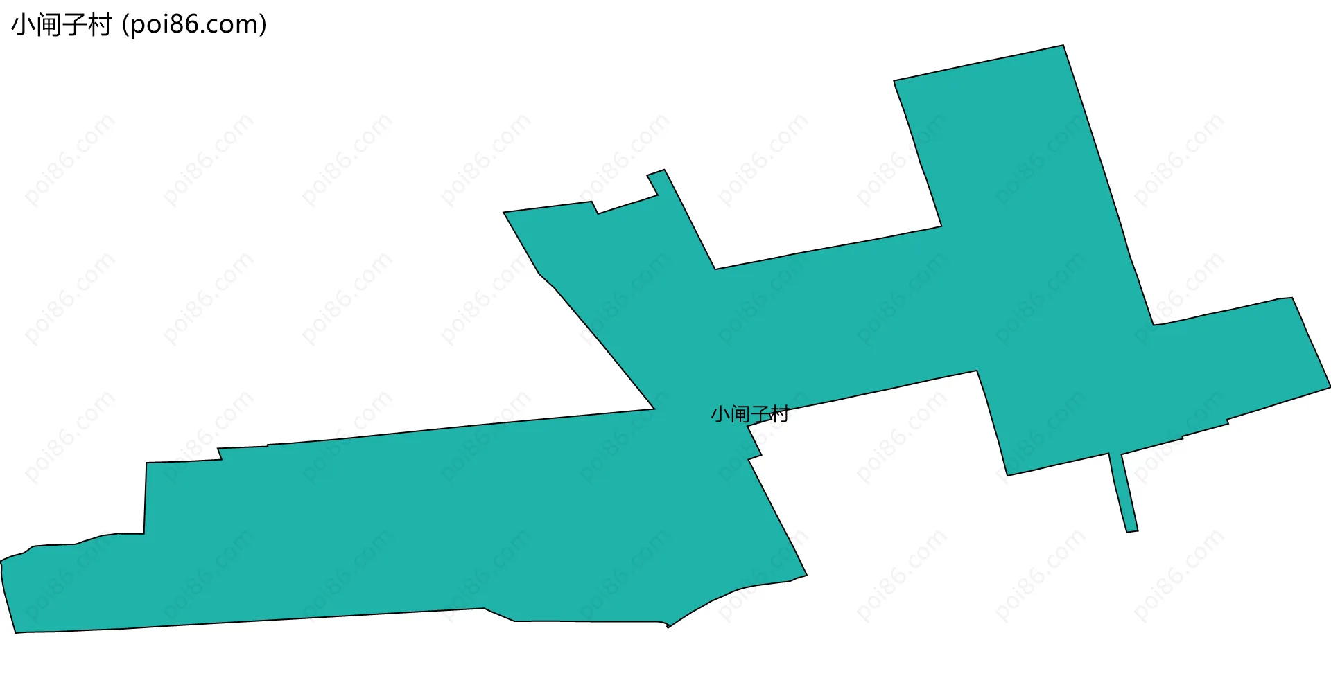 小闸子村边界地图