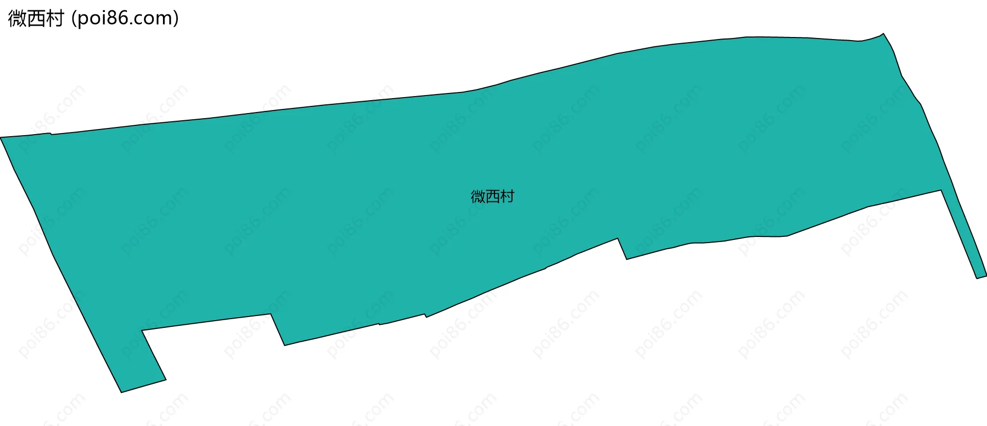 微西村边界地图