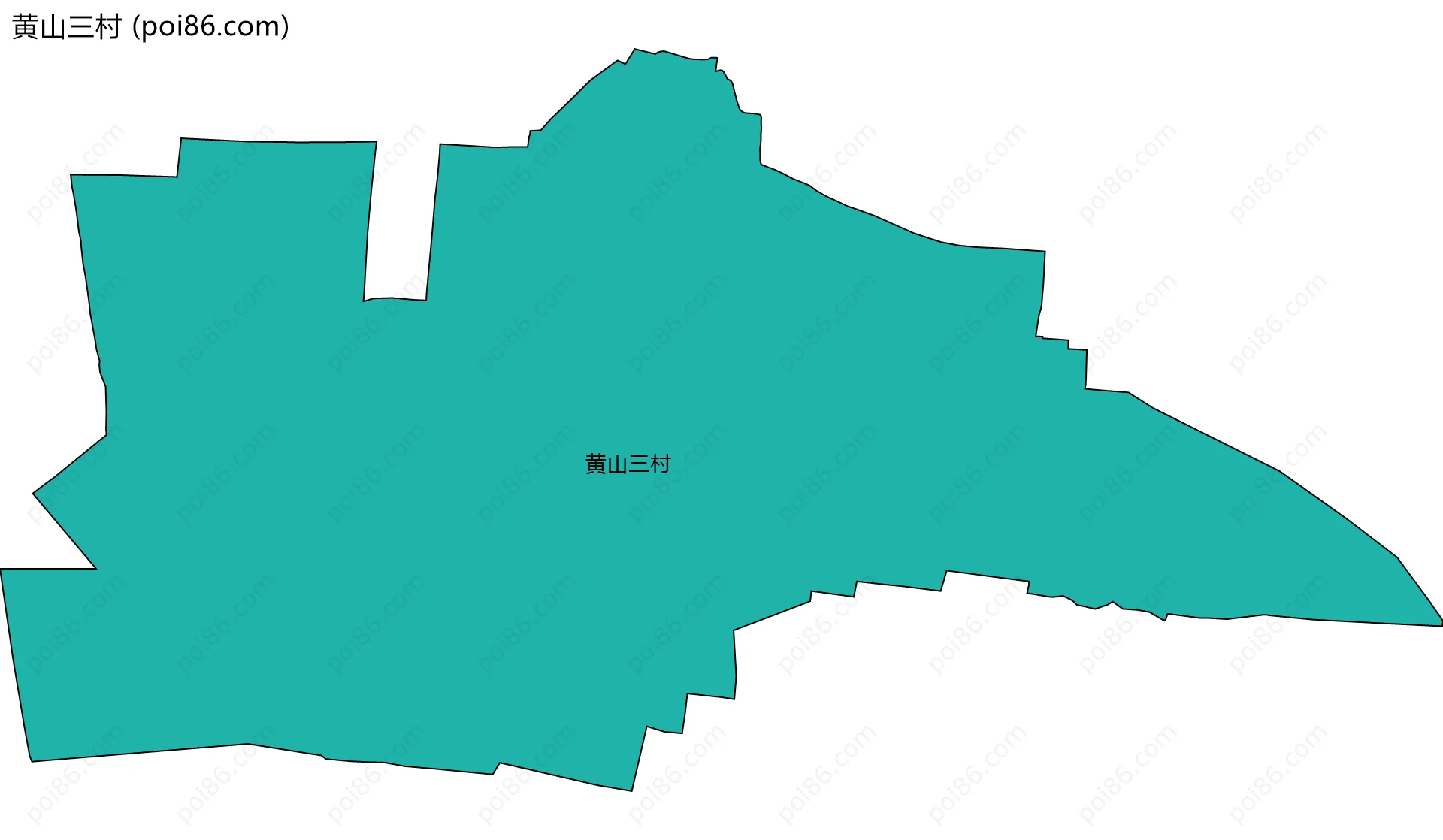 黄山三村边界地图