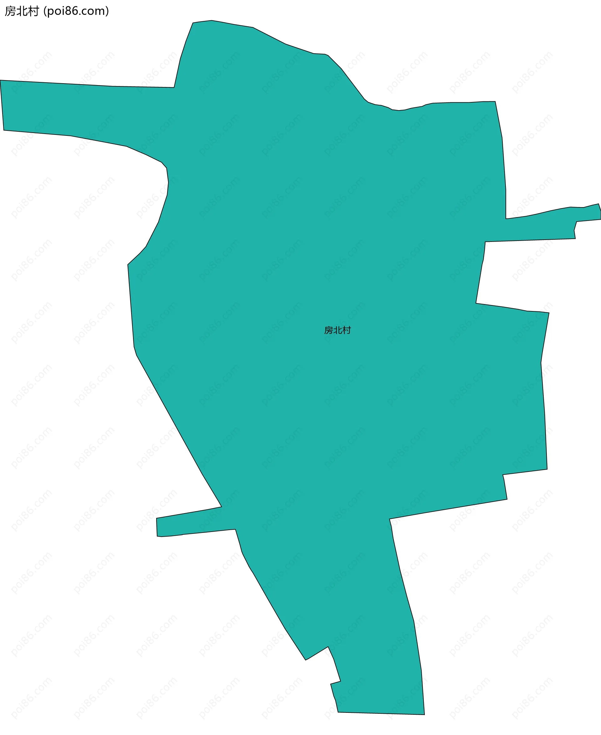房北村边界地图