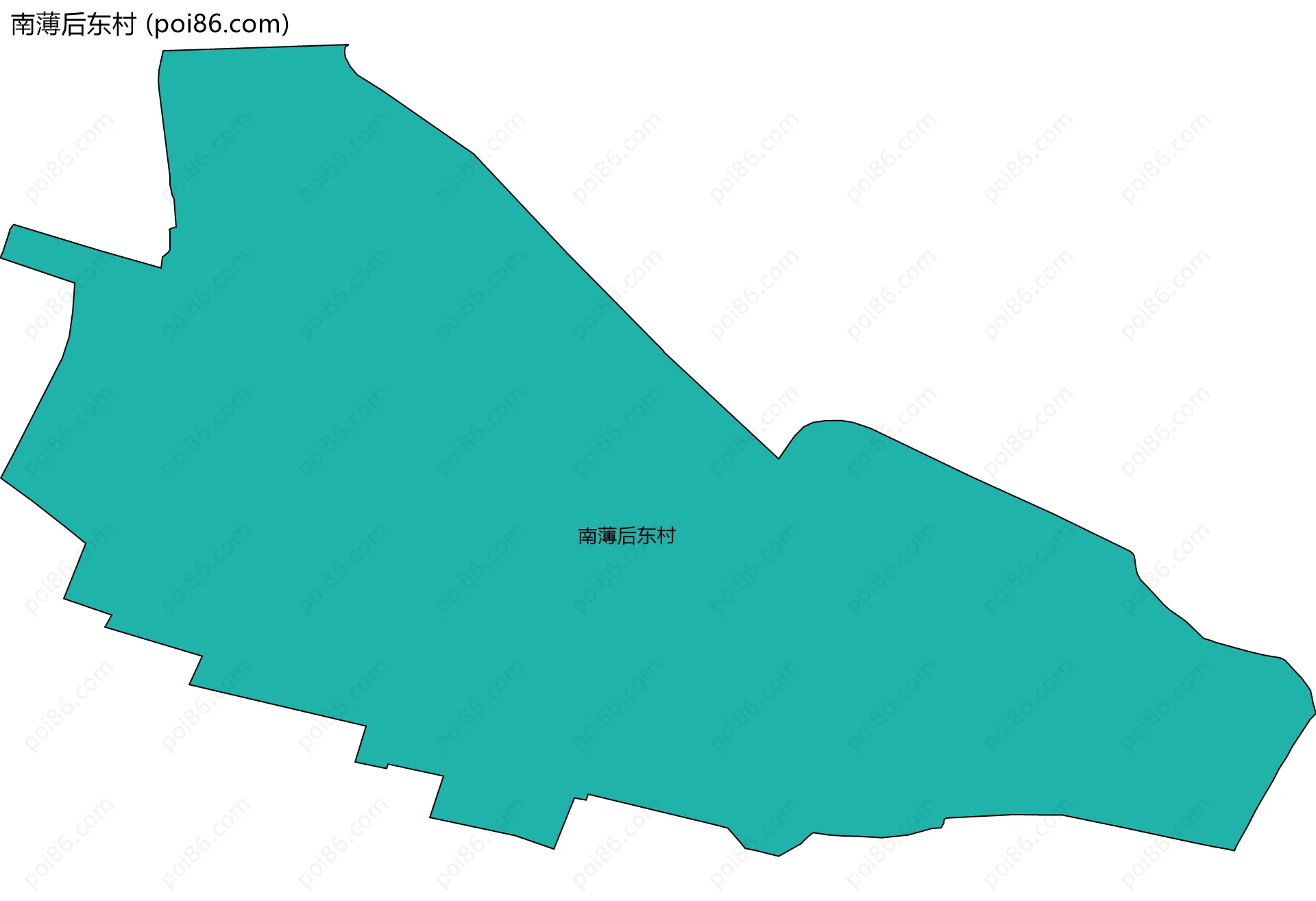 南薄后东村边界地图