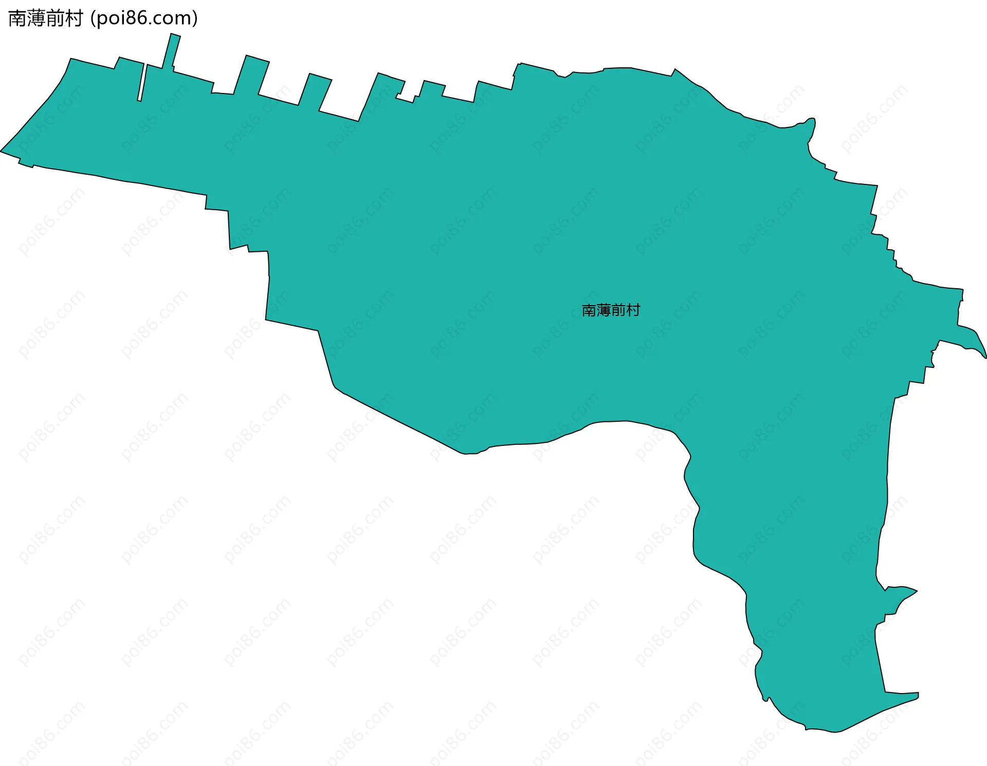 南薄前村边界地图