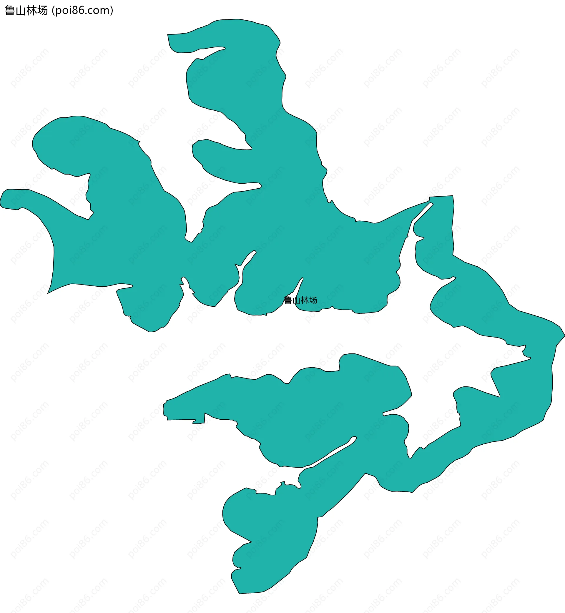 鲁山林场边界地图