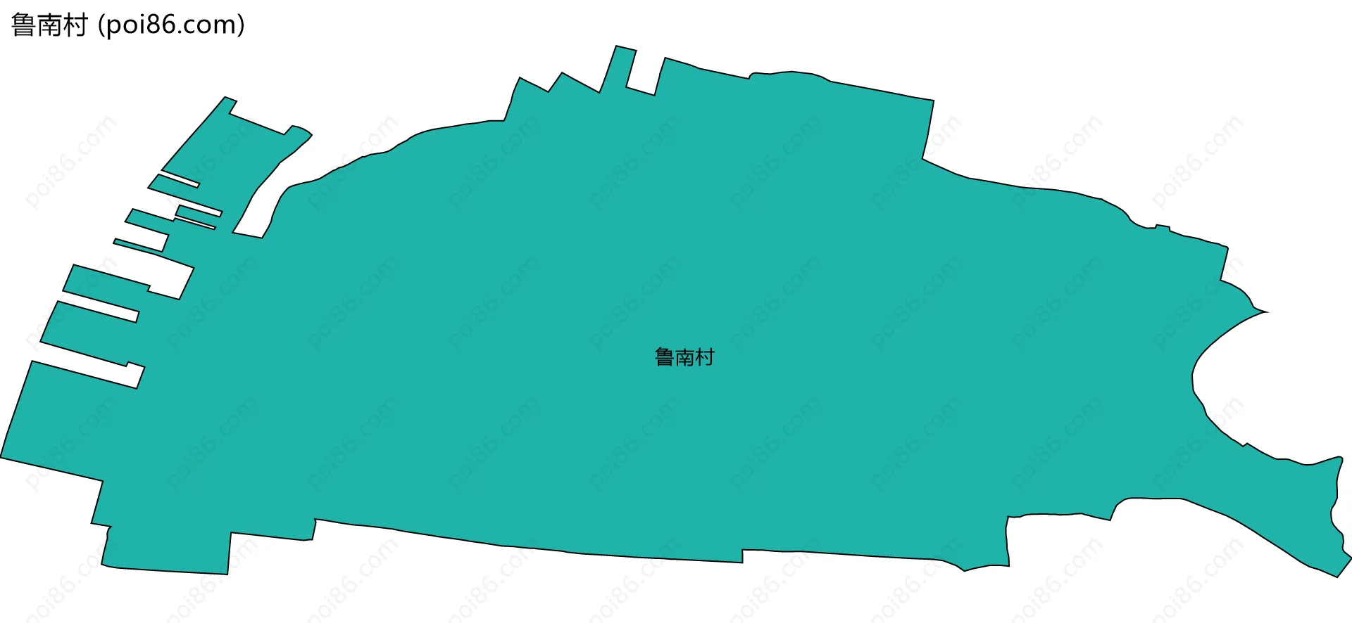 鲁南村边界地图