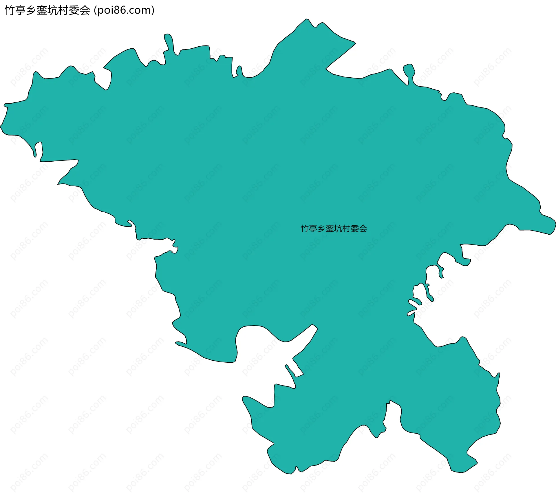 竹亭乡銮坑村委会边界地图