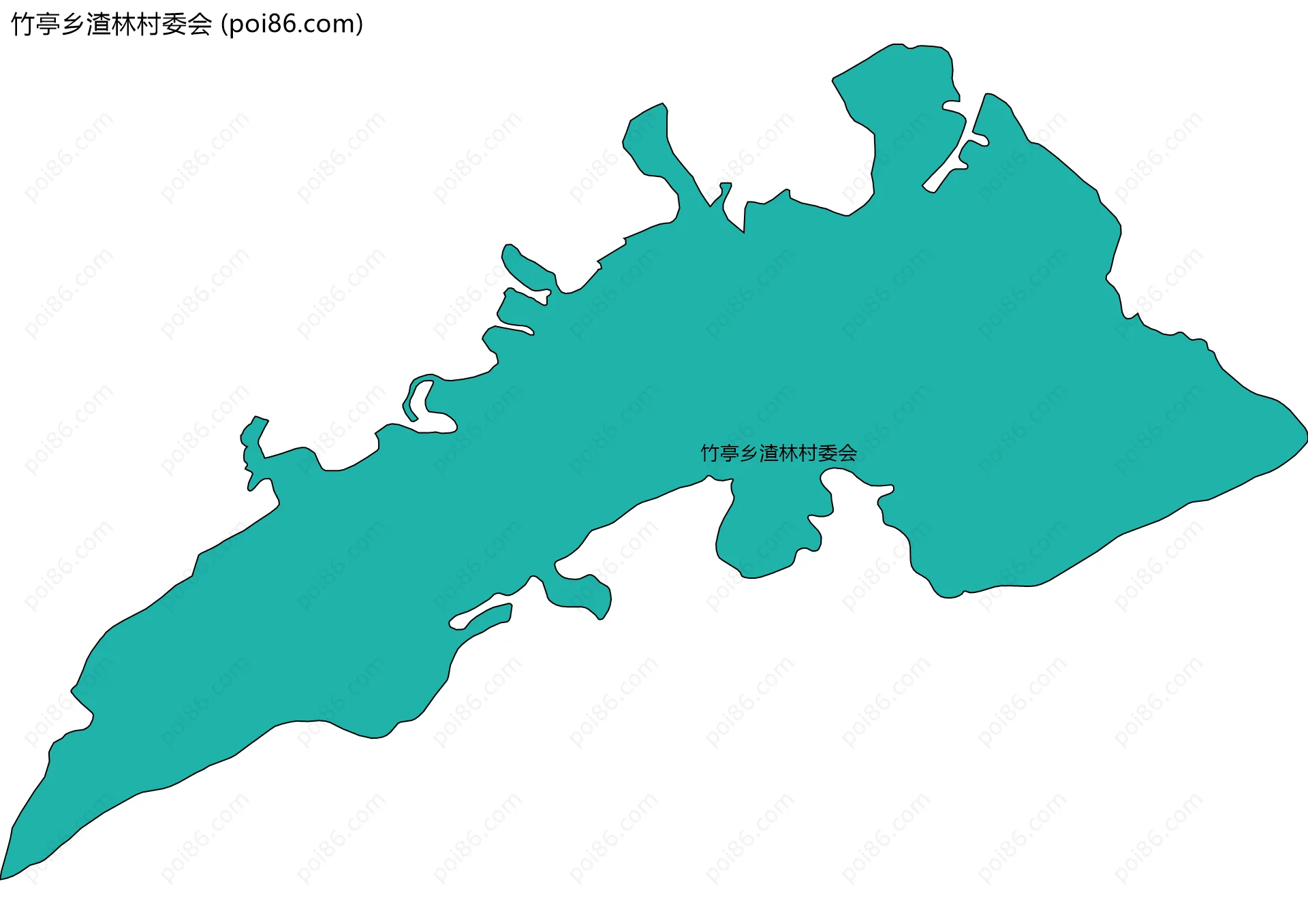 竹亭乡渣林村委会边界地图