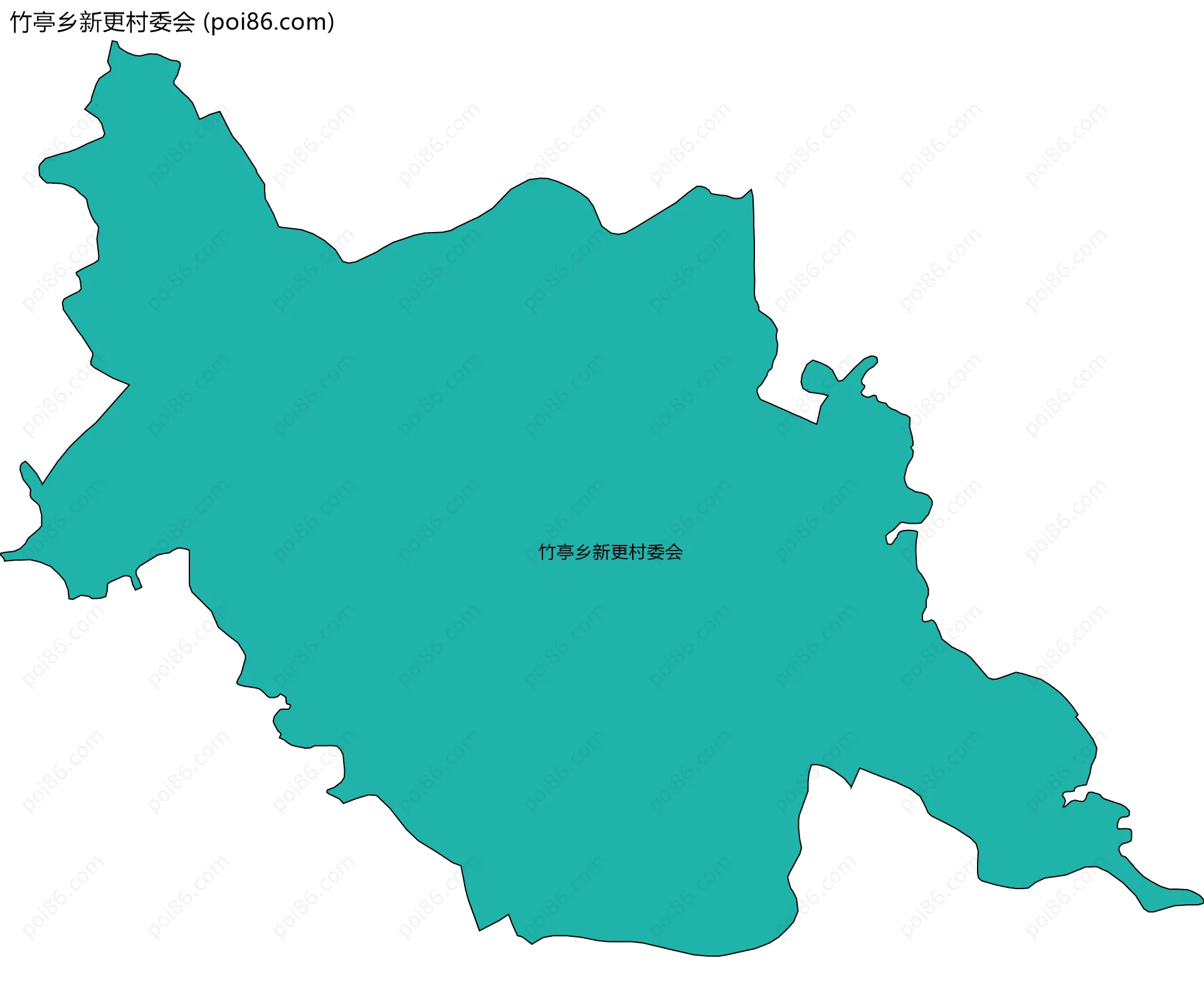 竹亭乡新更村委会边界地图