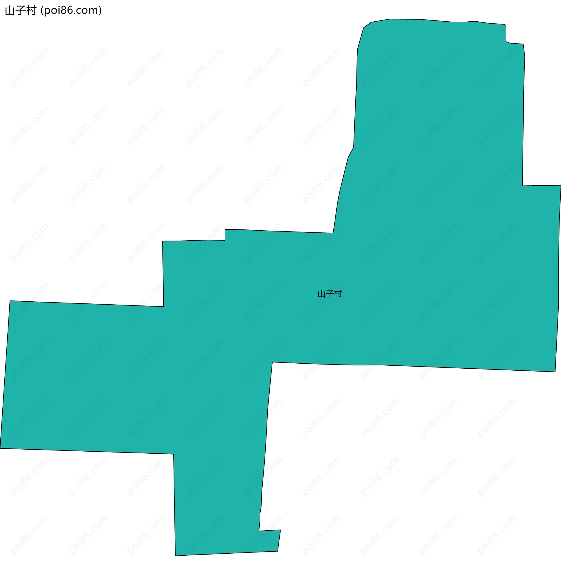 山子村边界地图