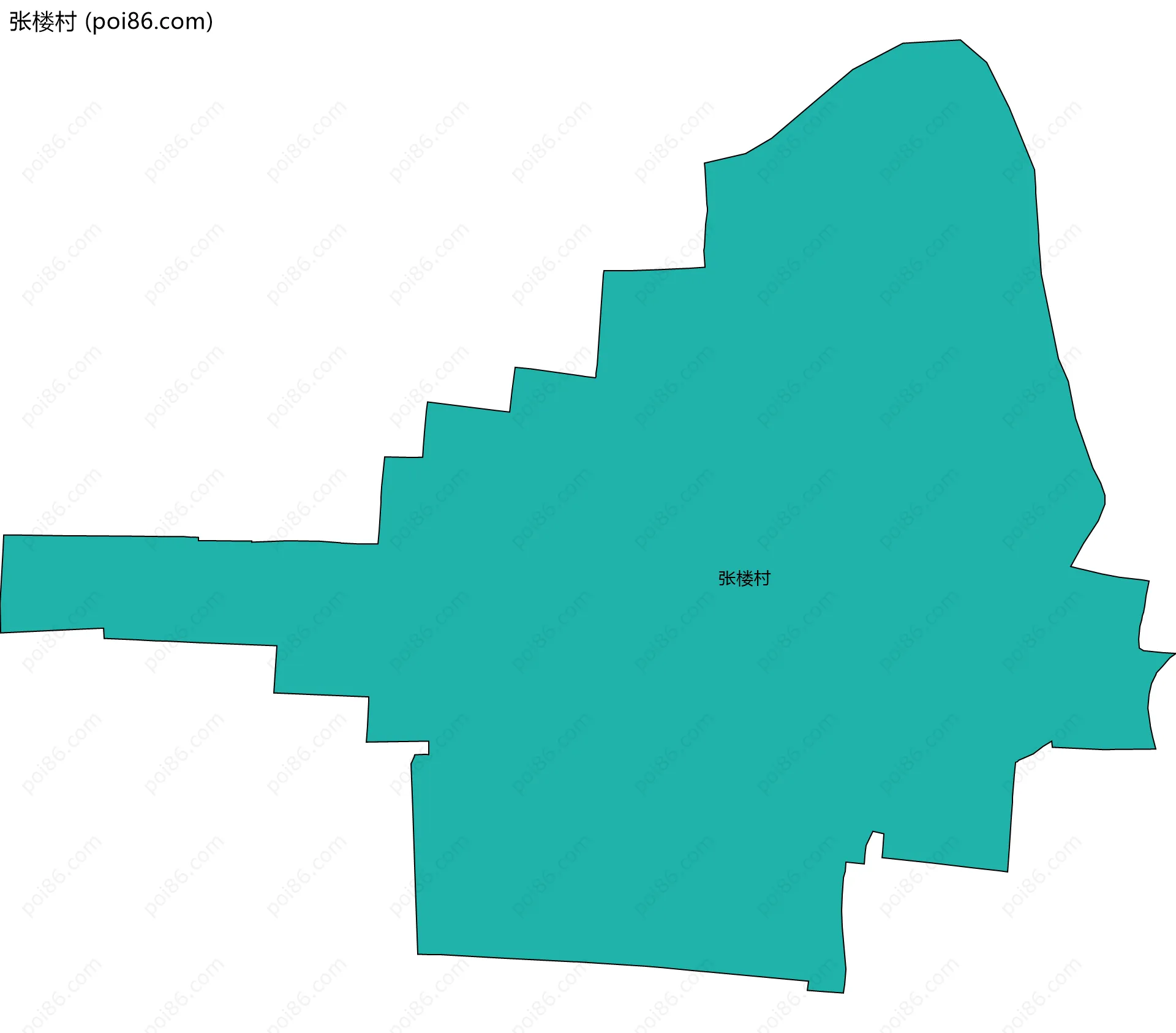 张楼村边界地图