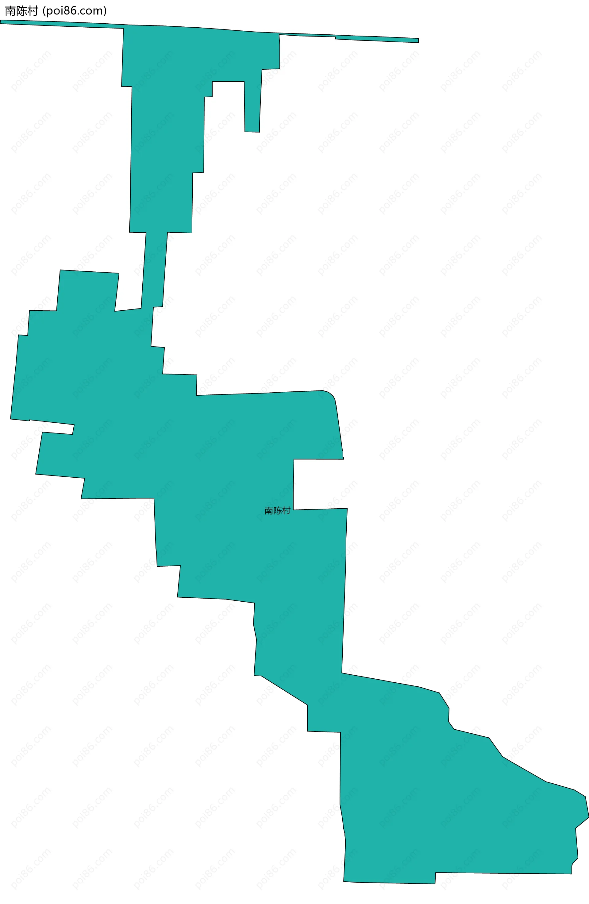 南陈村边界地图