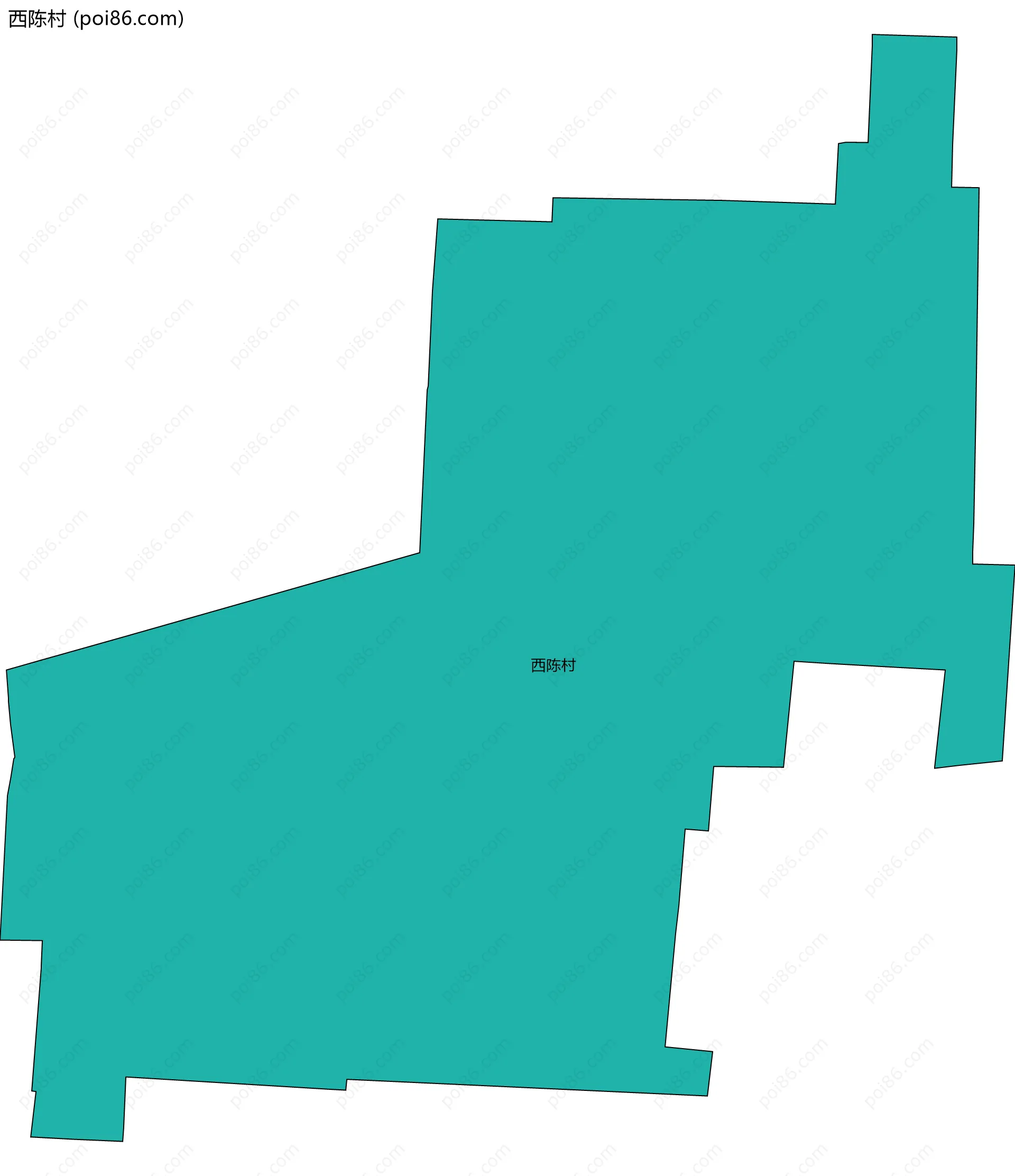 西陈村边界地图