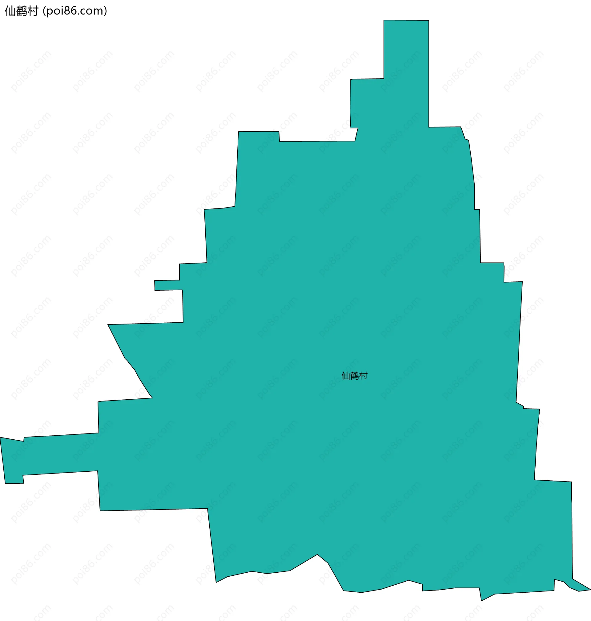 仙鹤村边界地图