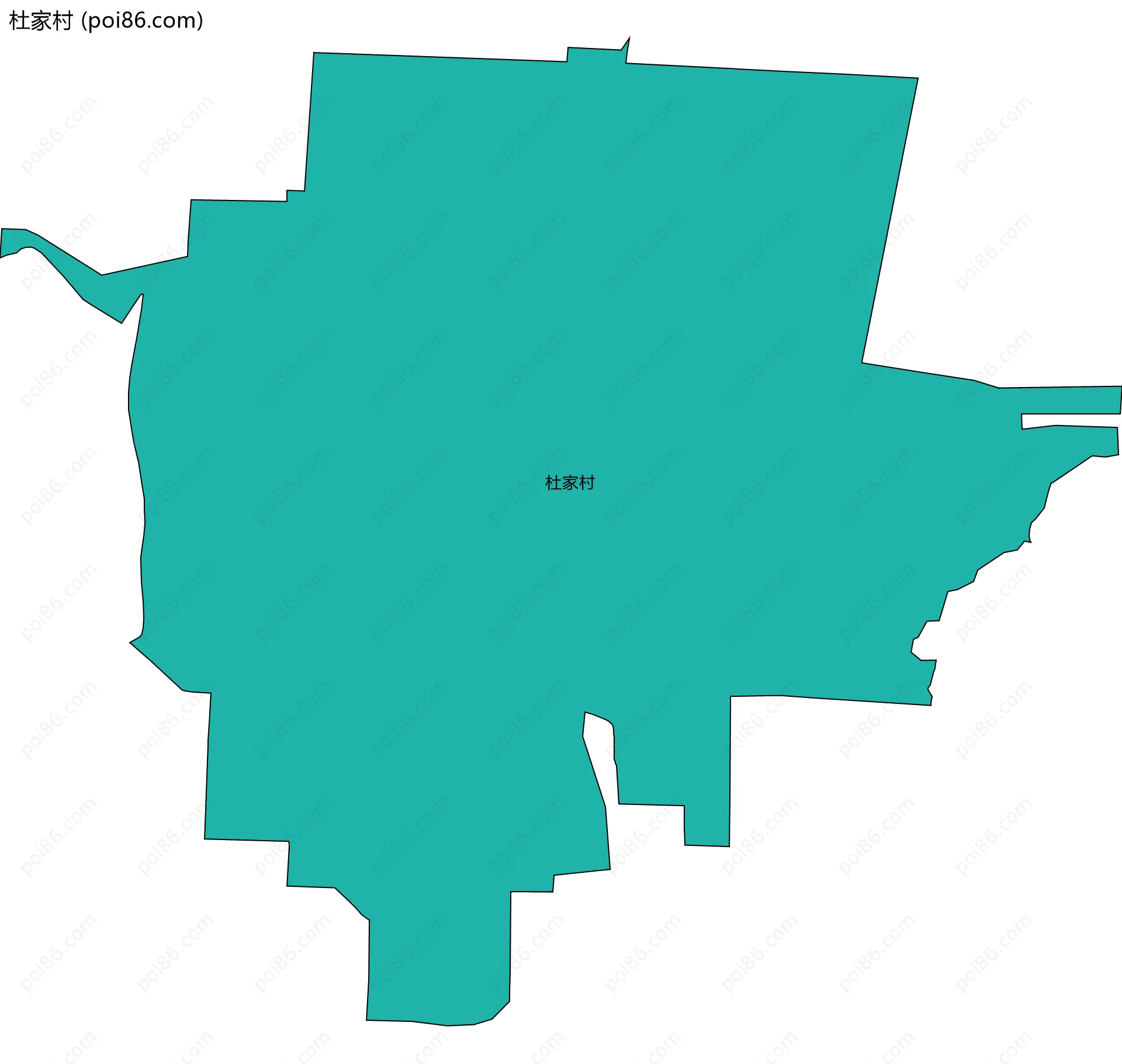 杜家村边界地图