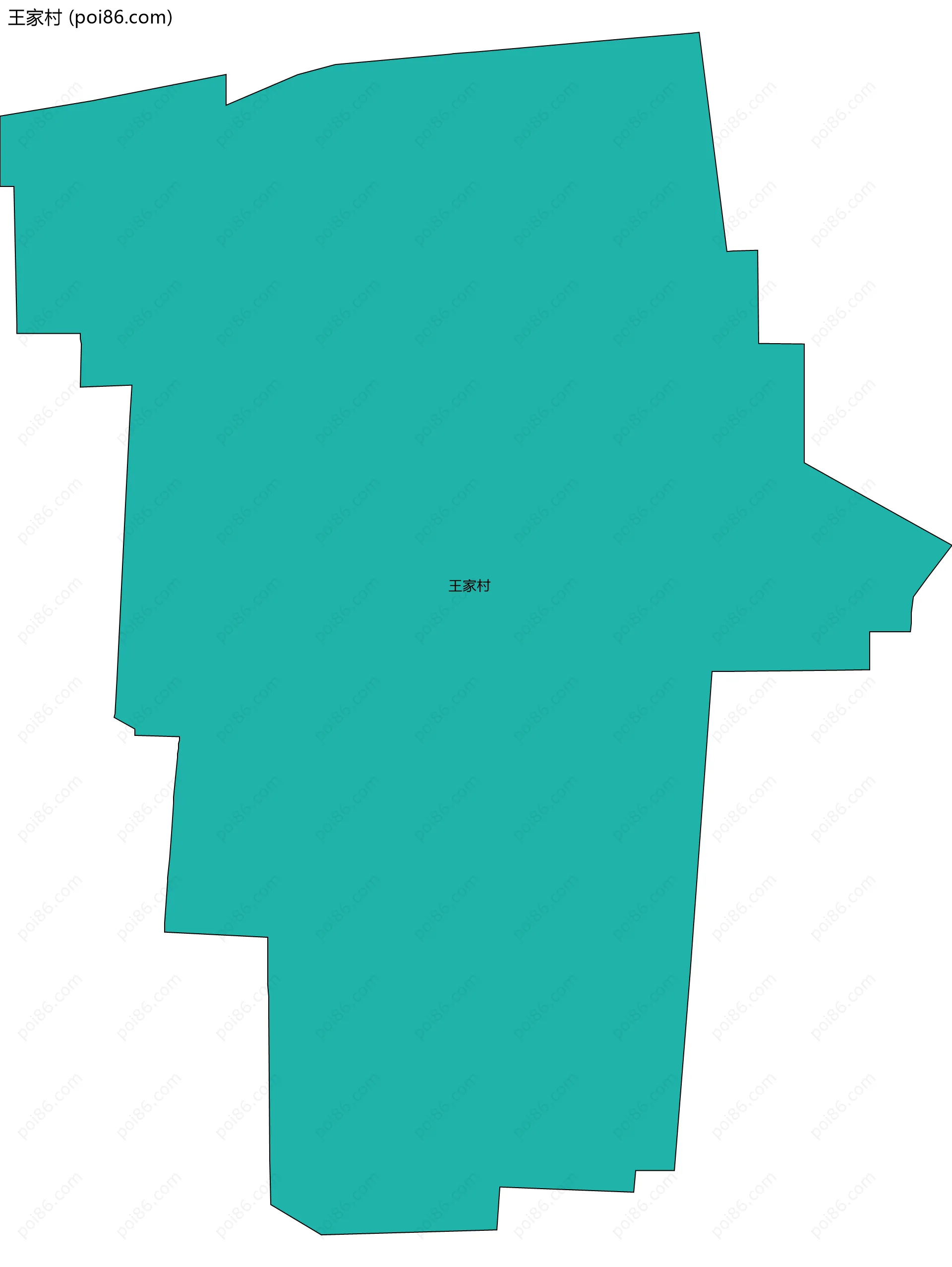 王家村边界地图