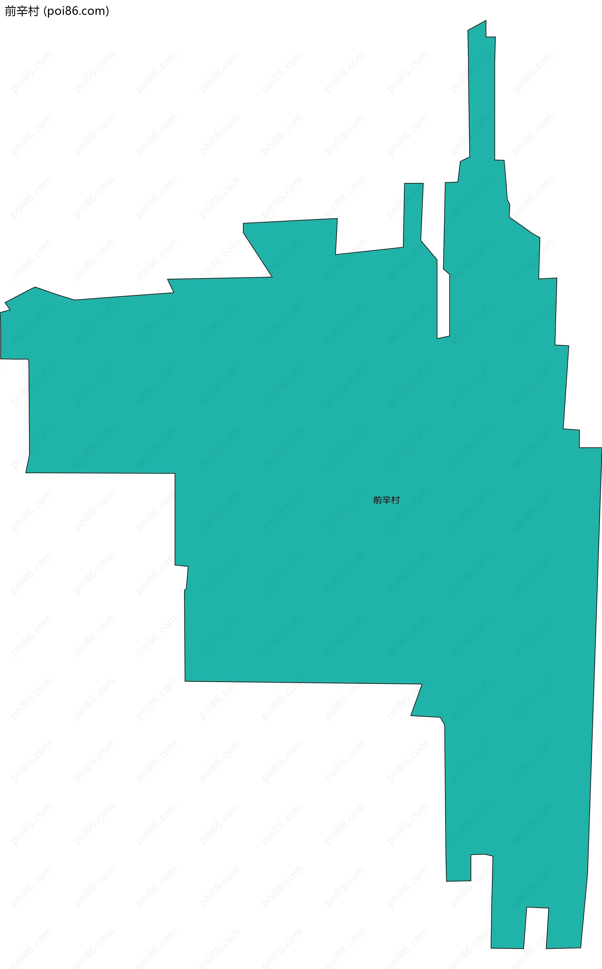 前辛村边界地图