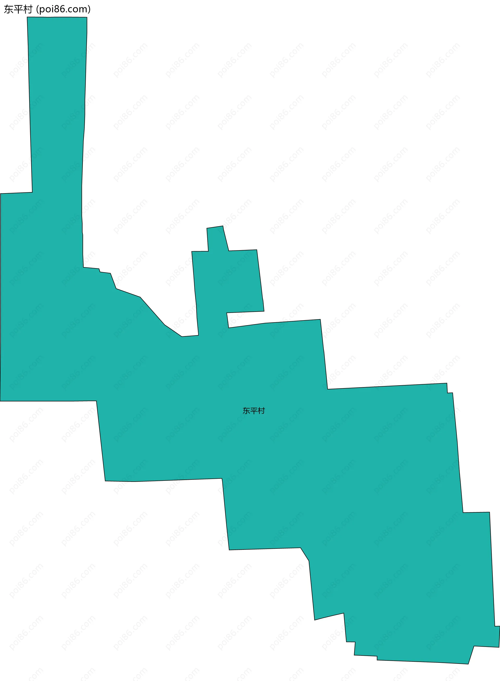 东平村边界地图