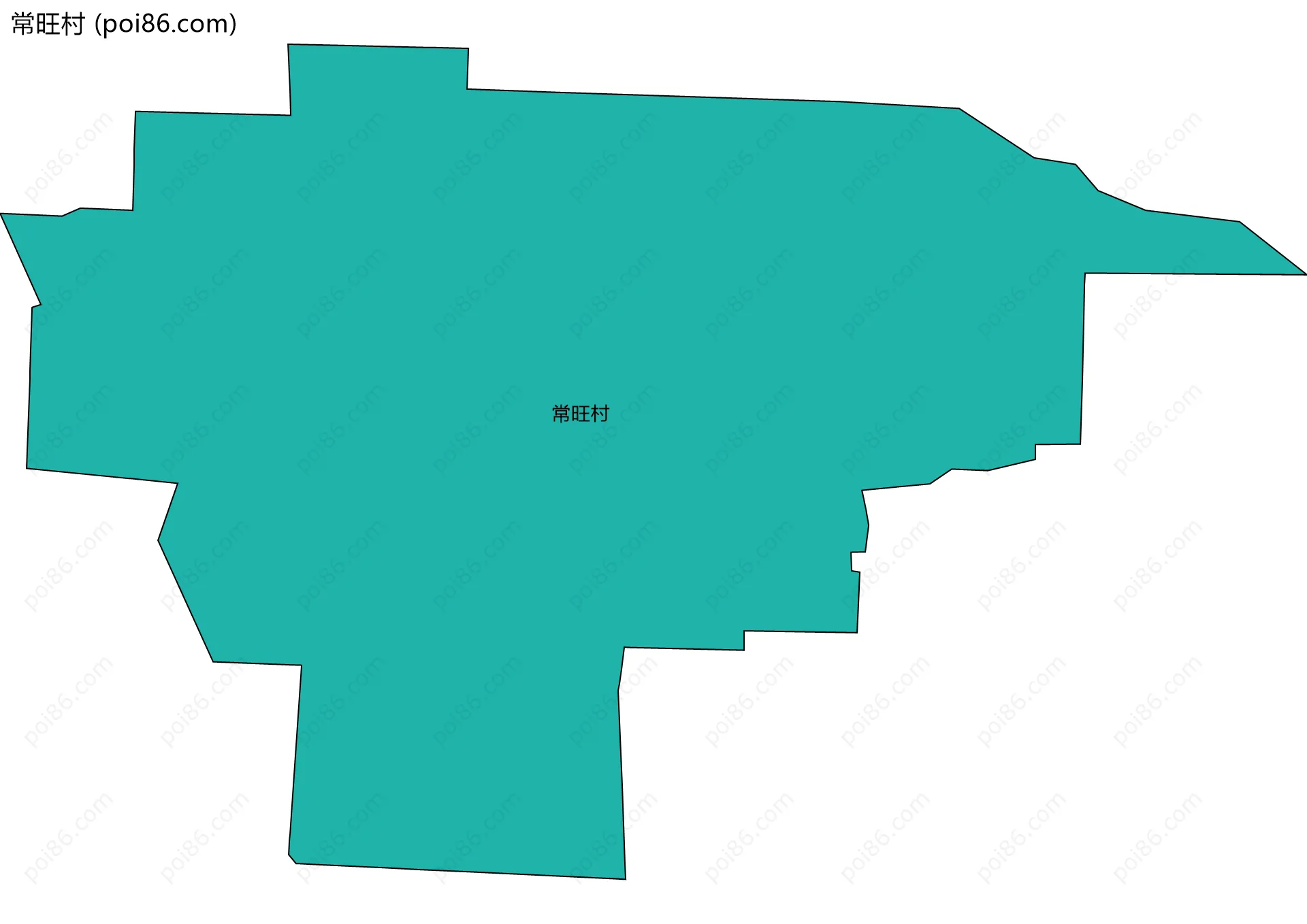 常旺村边界地图