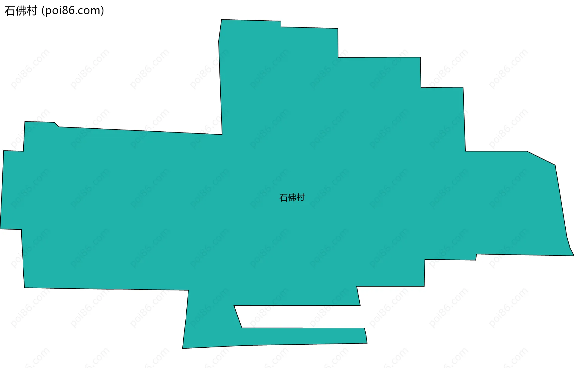 石佛村边界地图