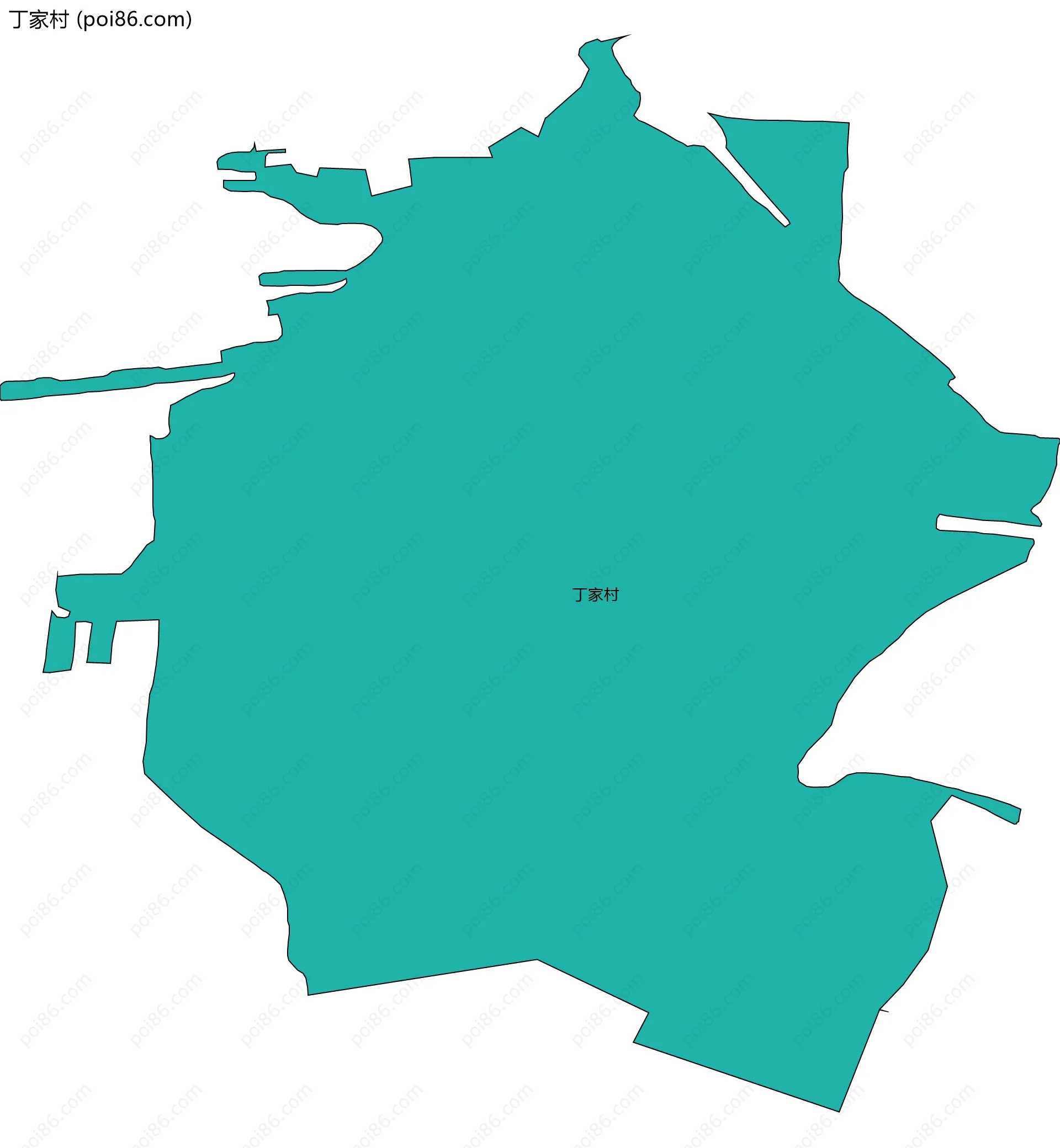 丁家村边界地图