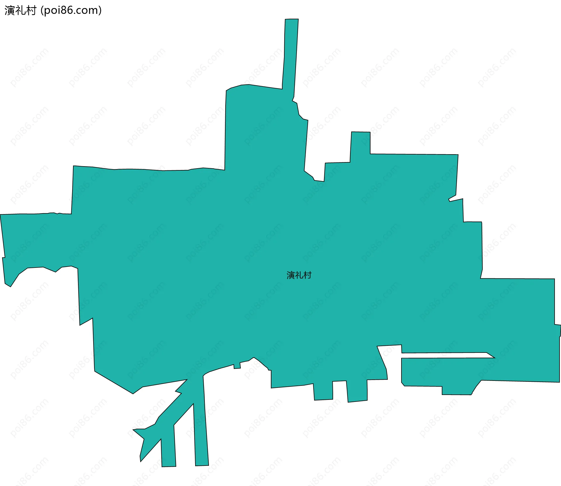 演礼村边界地图