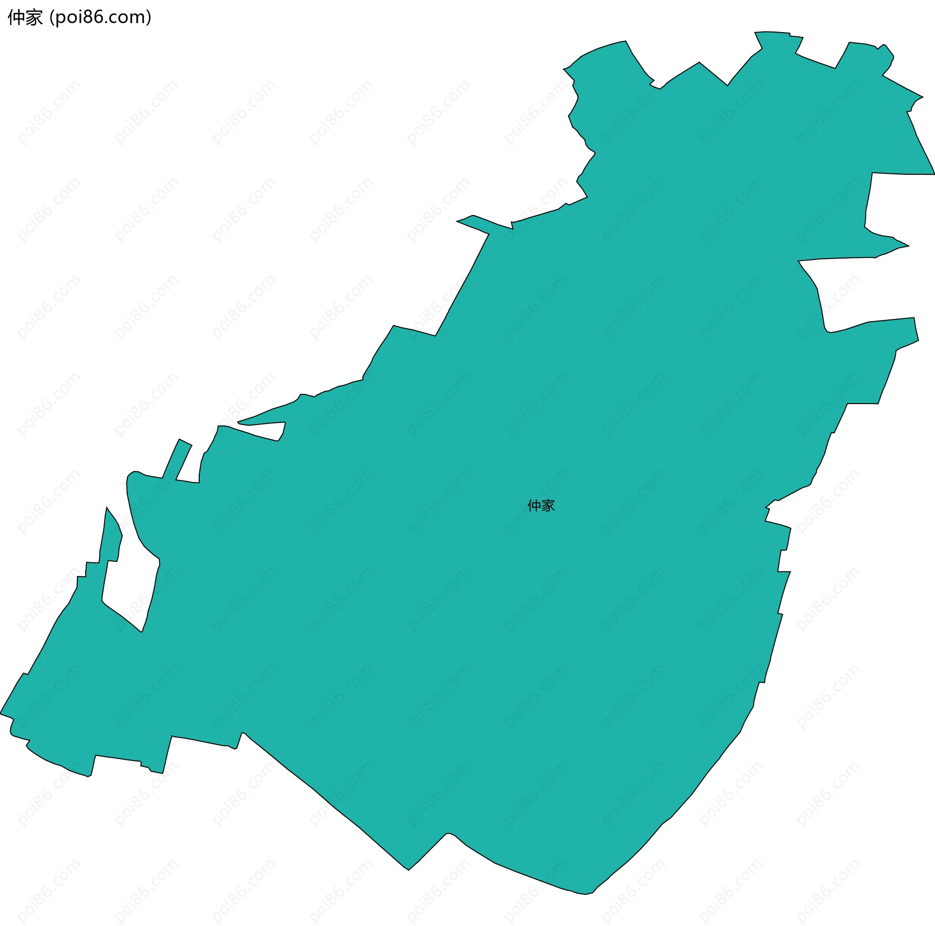 仲家边界地图