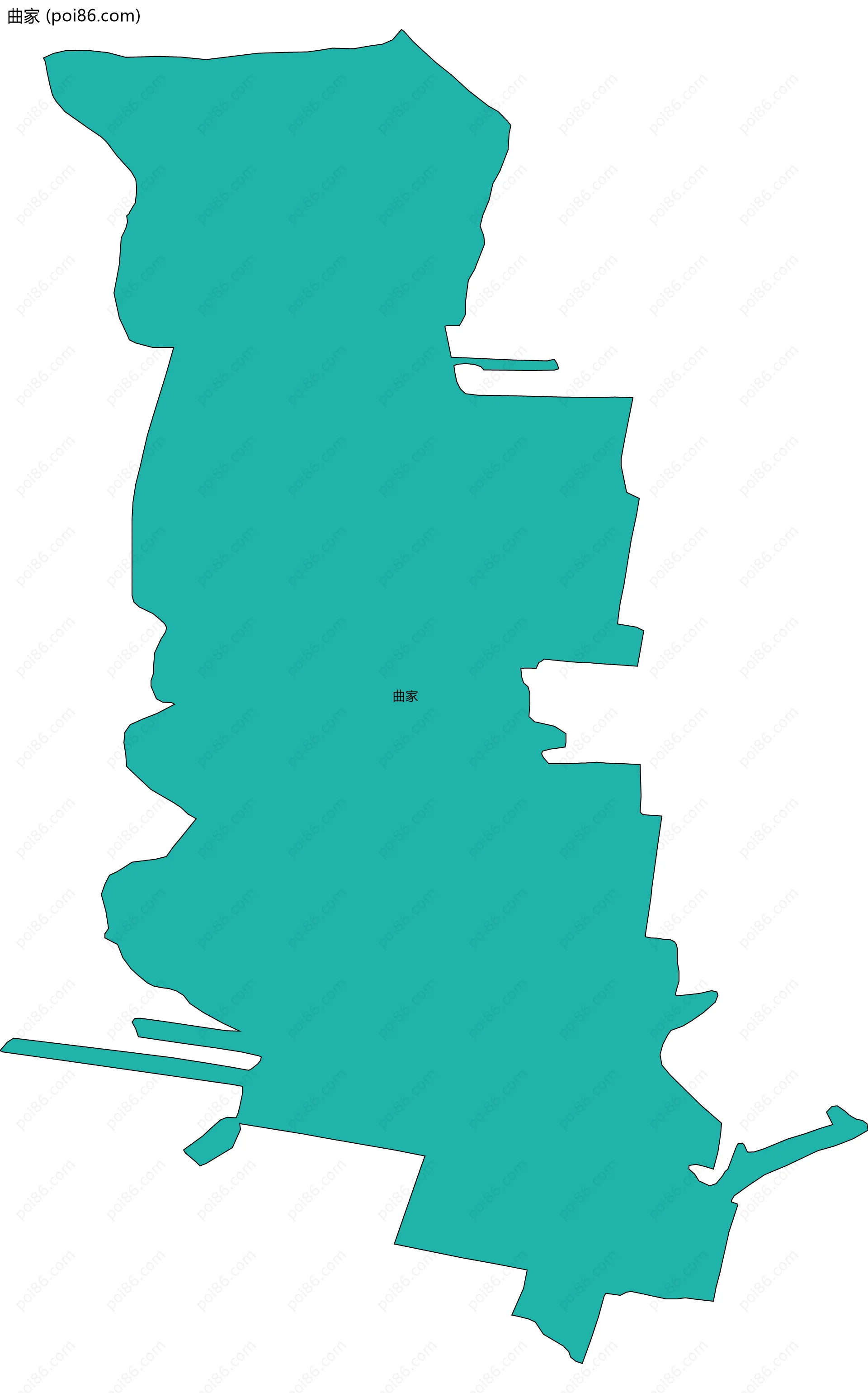 曲家边界地图