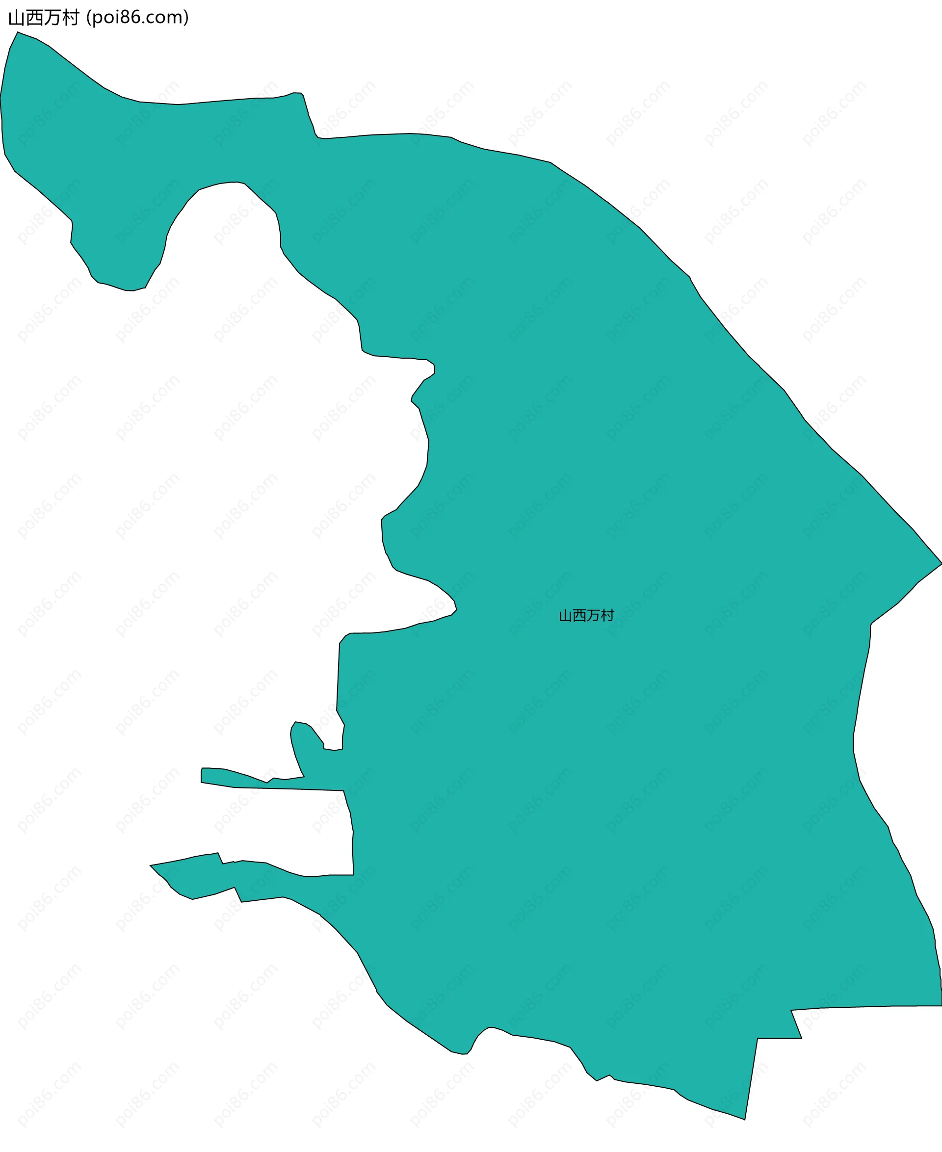山西万村边界地图