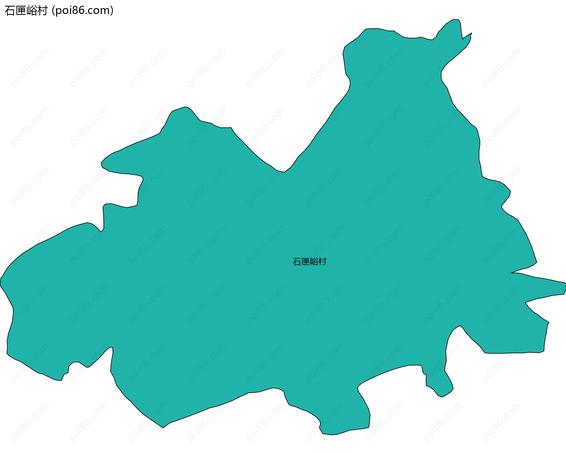 石匣峪村边界地图