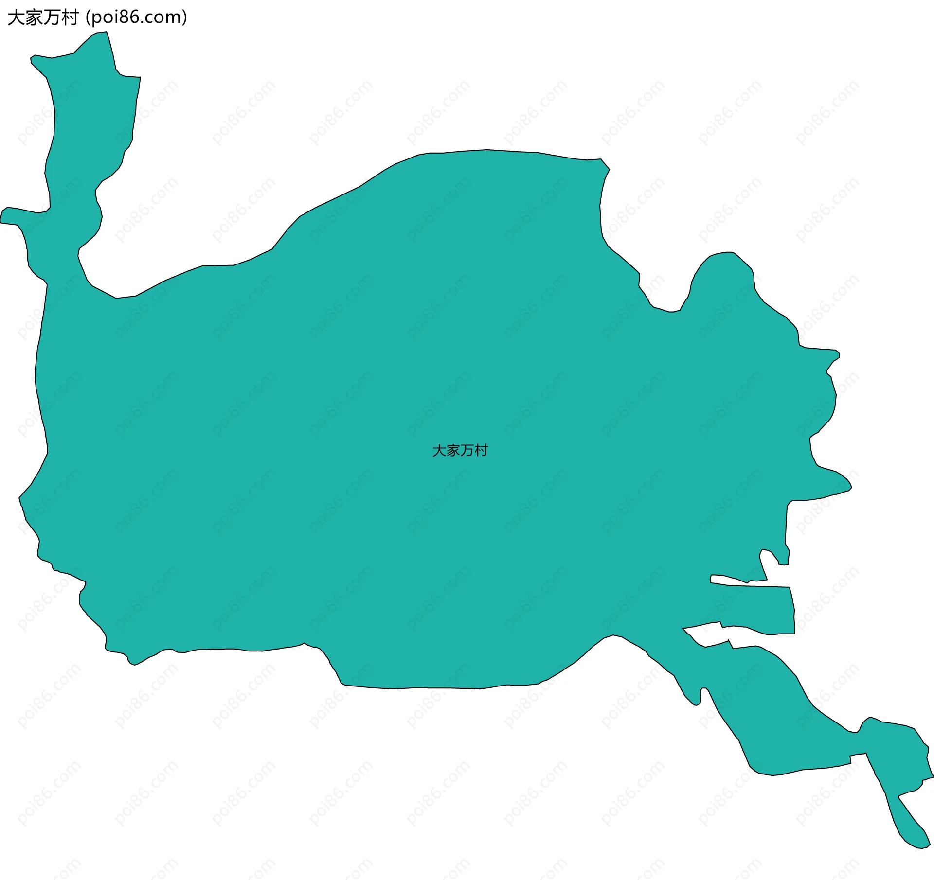 大家万村边界地图