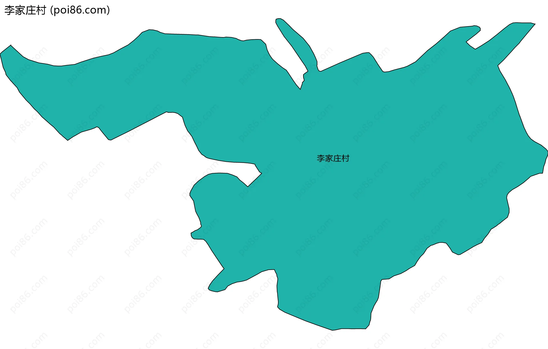 李家庄村边界地图