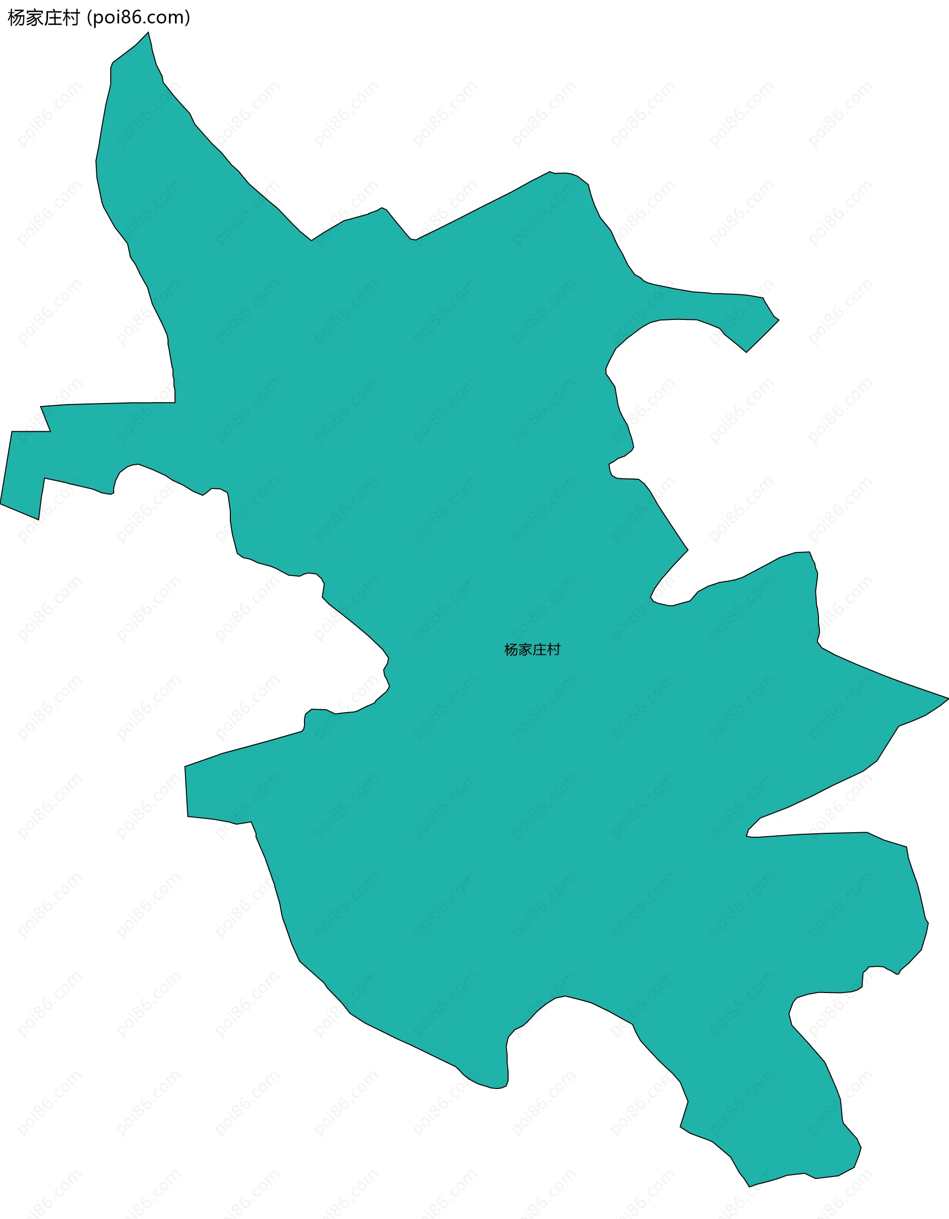 杨家庄村边界地图