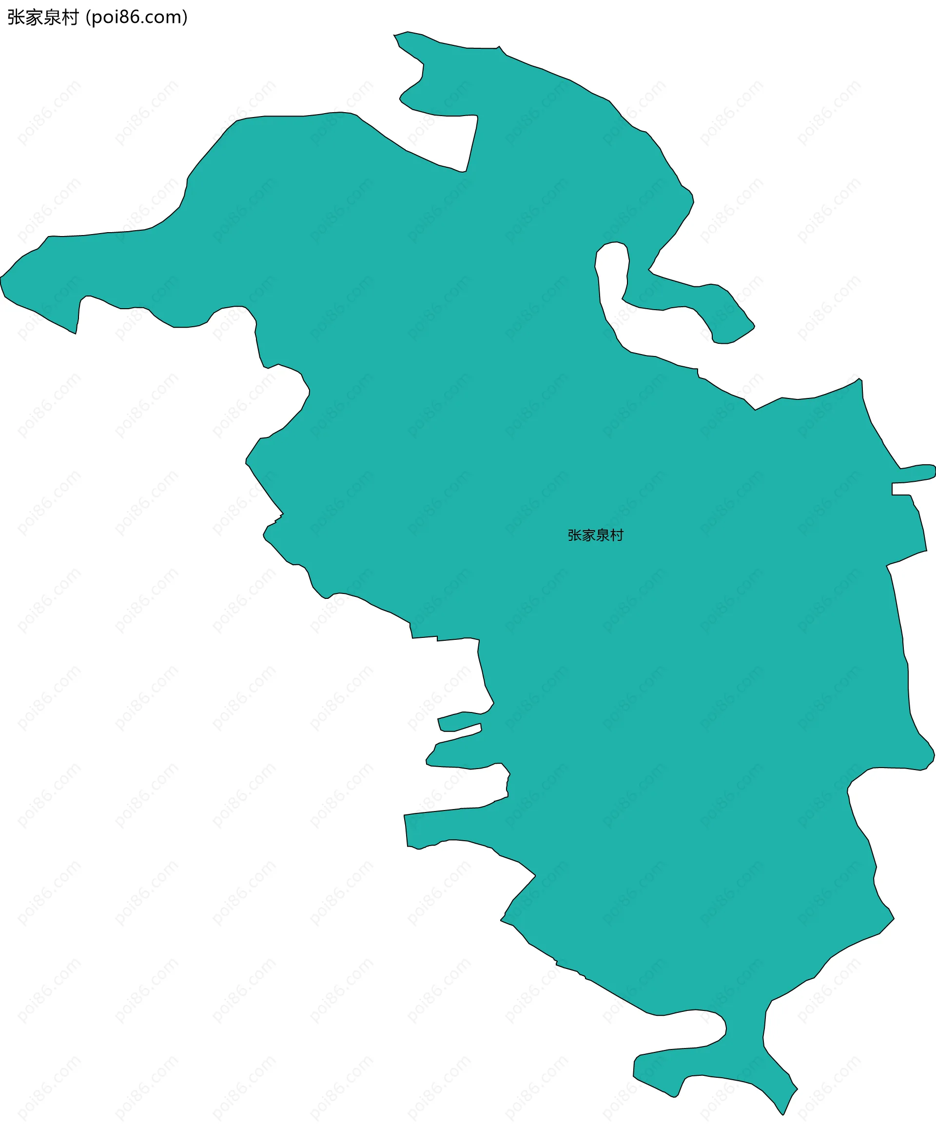 张家泉村边界地图