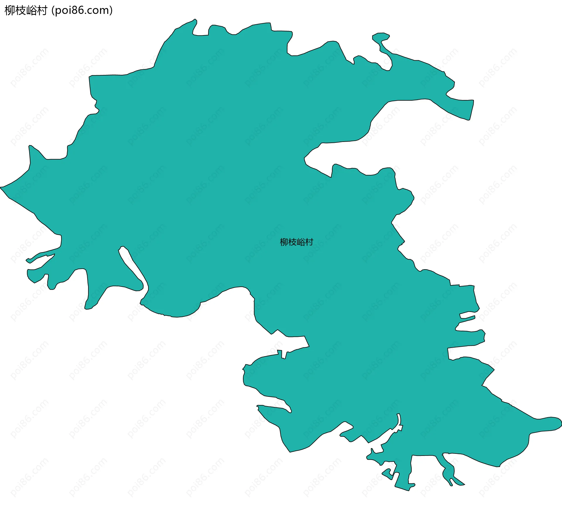 柳枝峪村边界地图