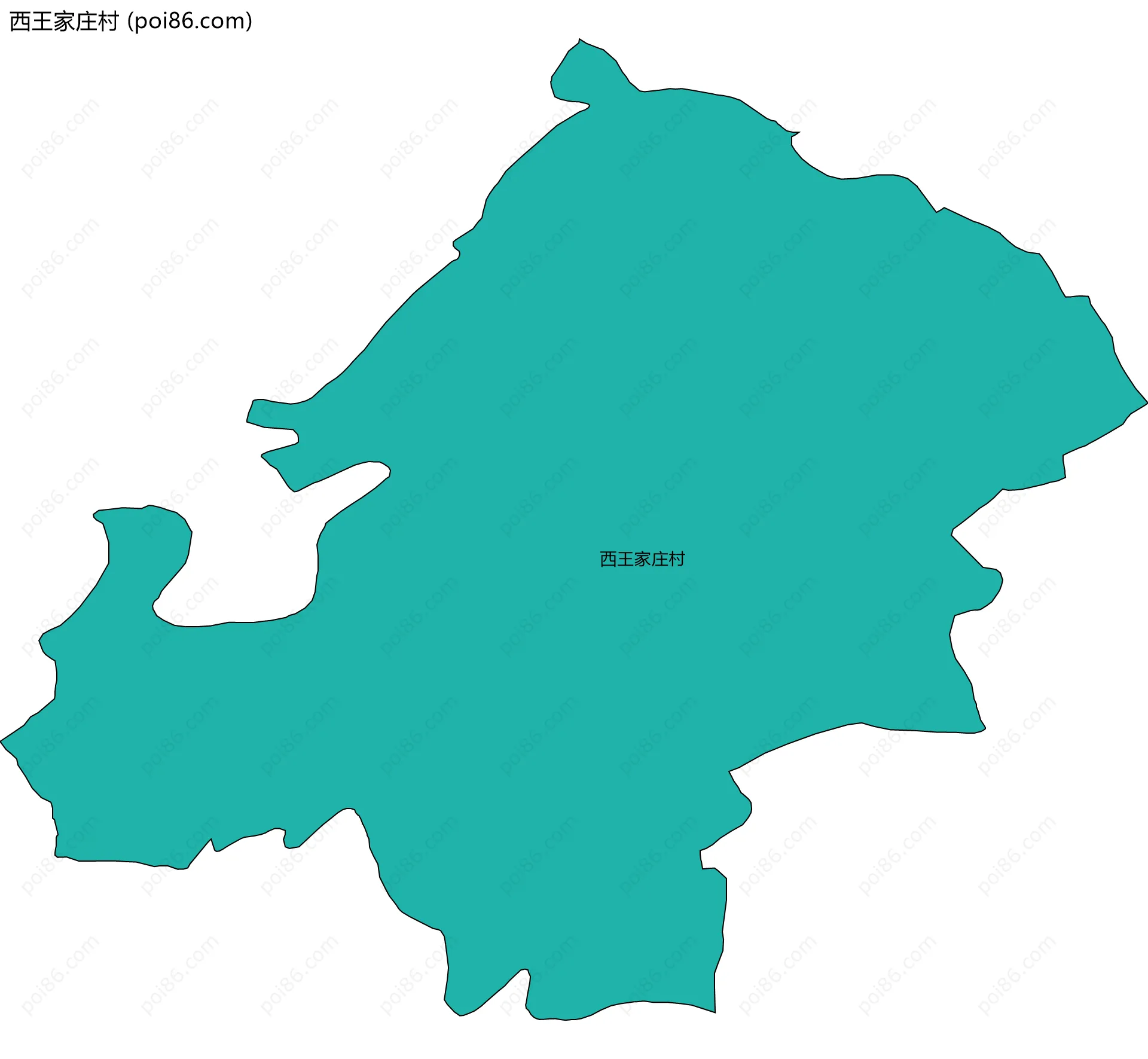 西王家庄村边界地图