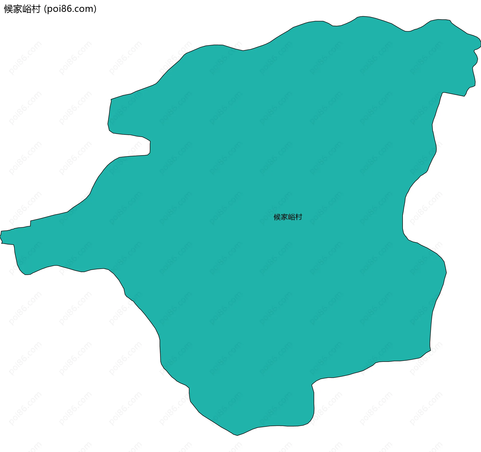 候家峪村边界地图